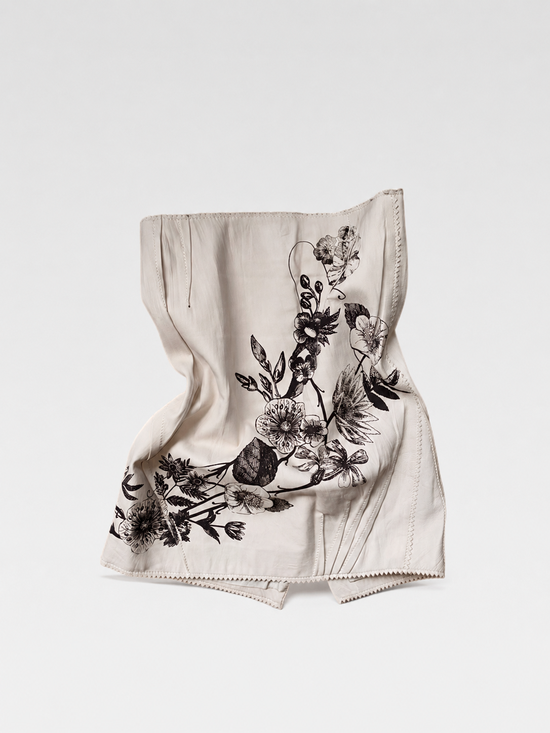 Christian Dior by John Galliano Fall/Winter 2006 Runway White Lambskin Floral Print Skirt – Rare Archive Leather Piece