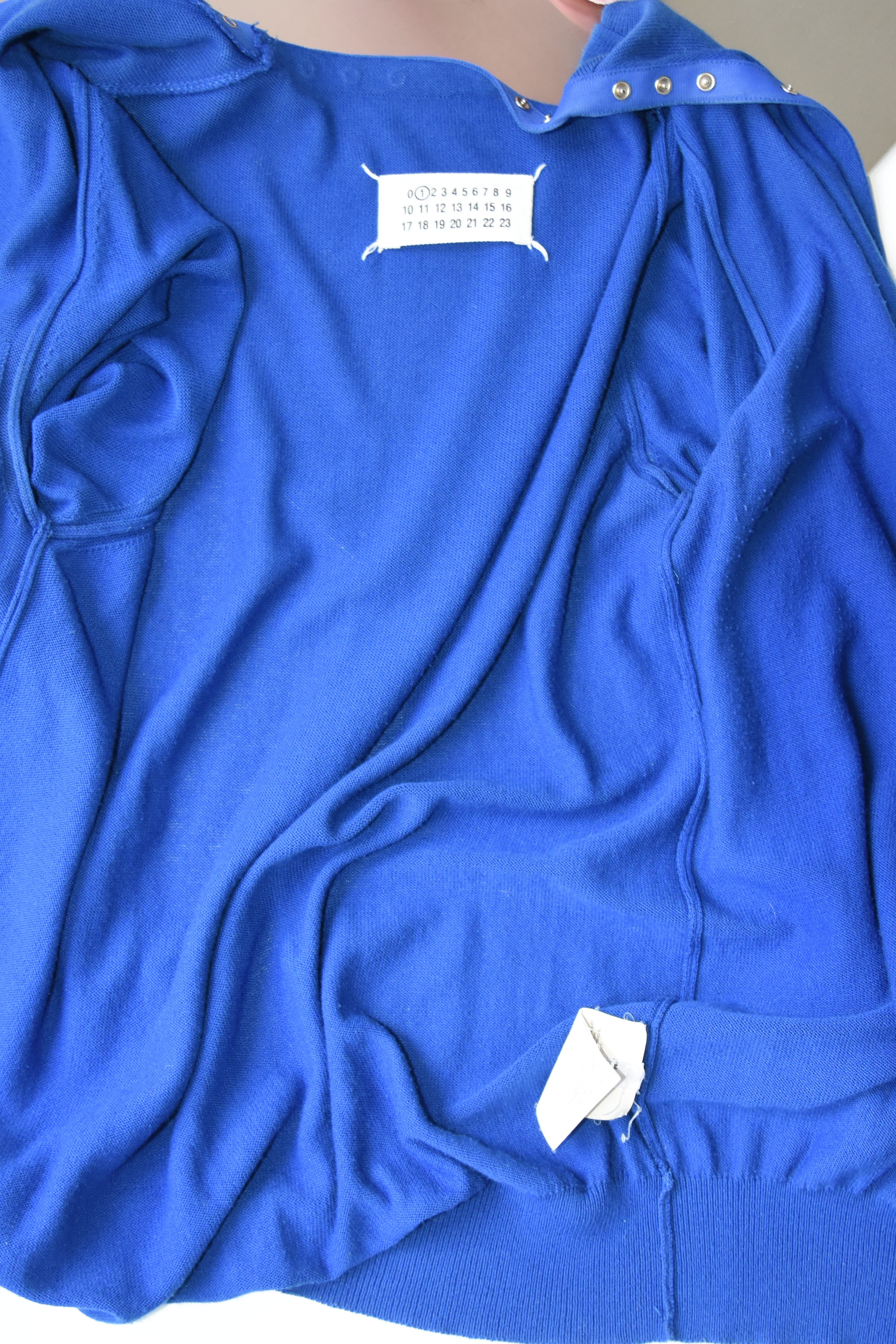 Maison Margiela Multi-Snap Blue Knit Cardigan