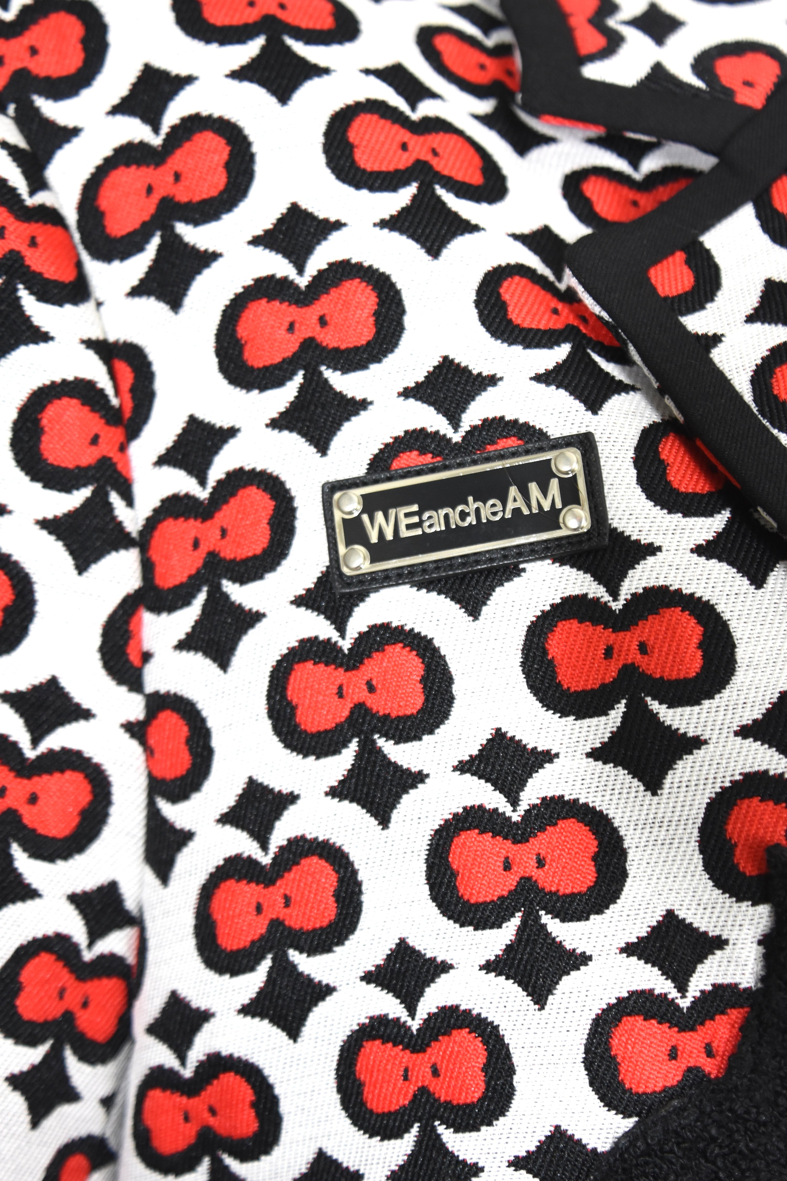 WE ANCHE AM “Build The Moon” Cartoon Eyes Embroidered Blazer – Graphic Pop Art Statement Jacket