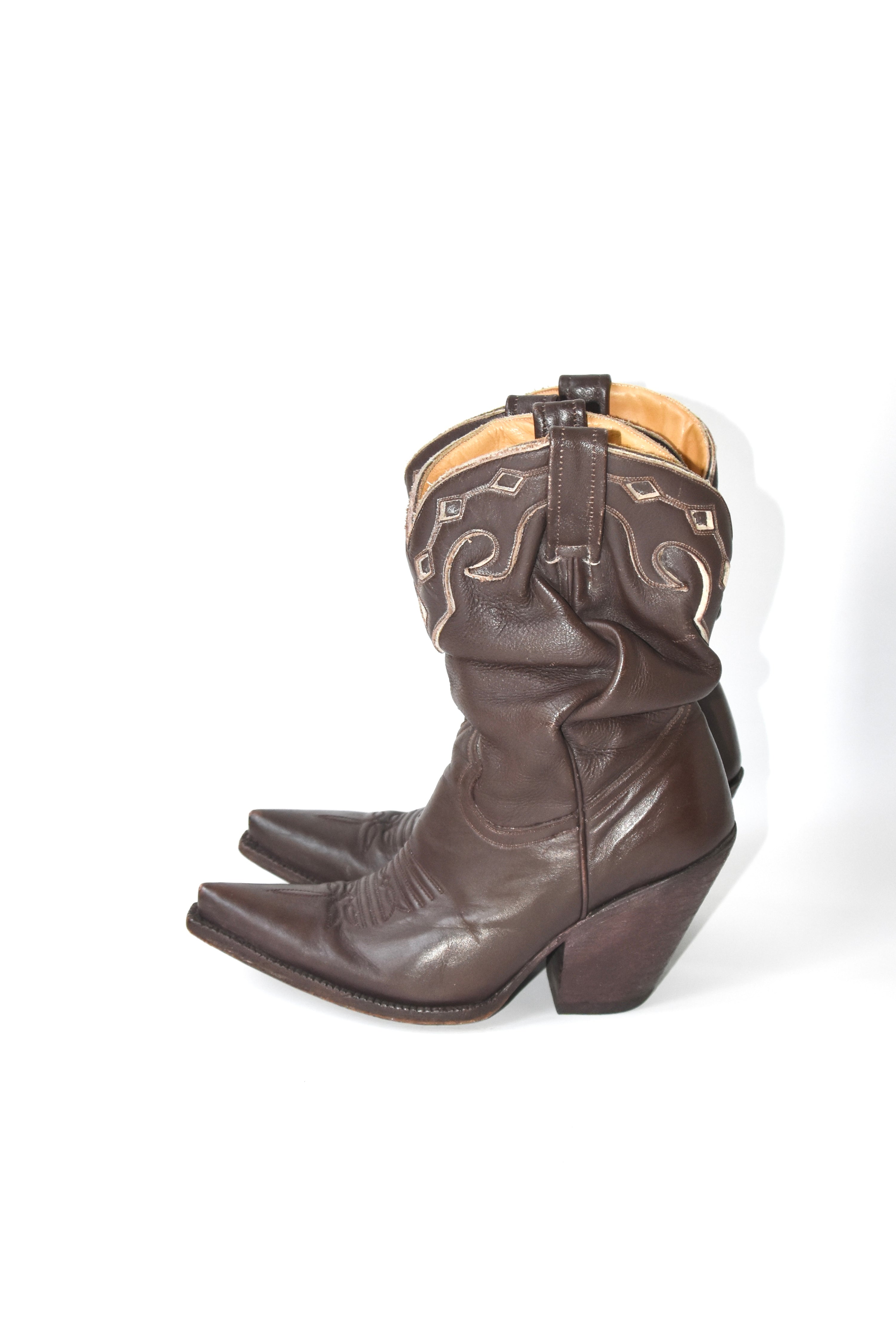 Jean Paul Gaultier Brown Western Leather Boots