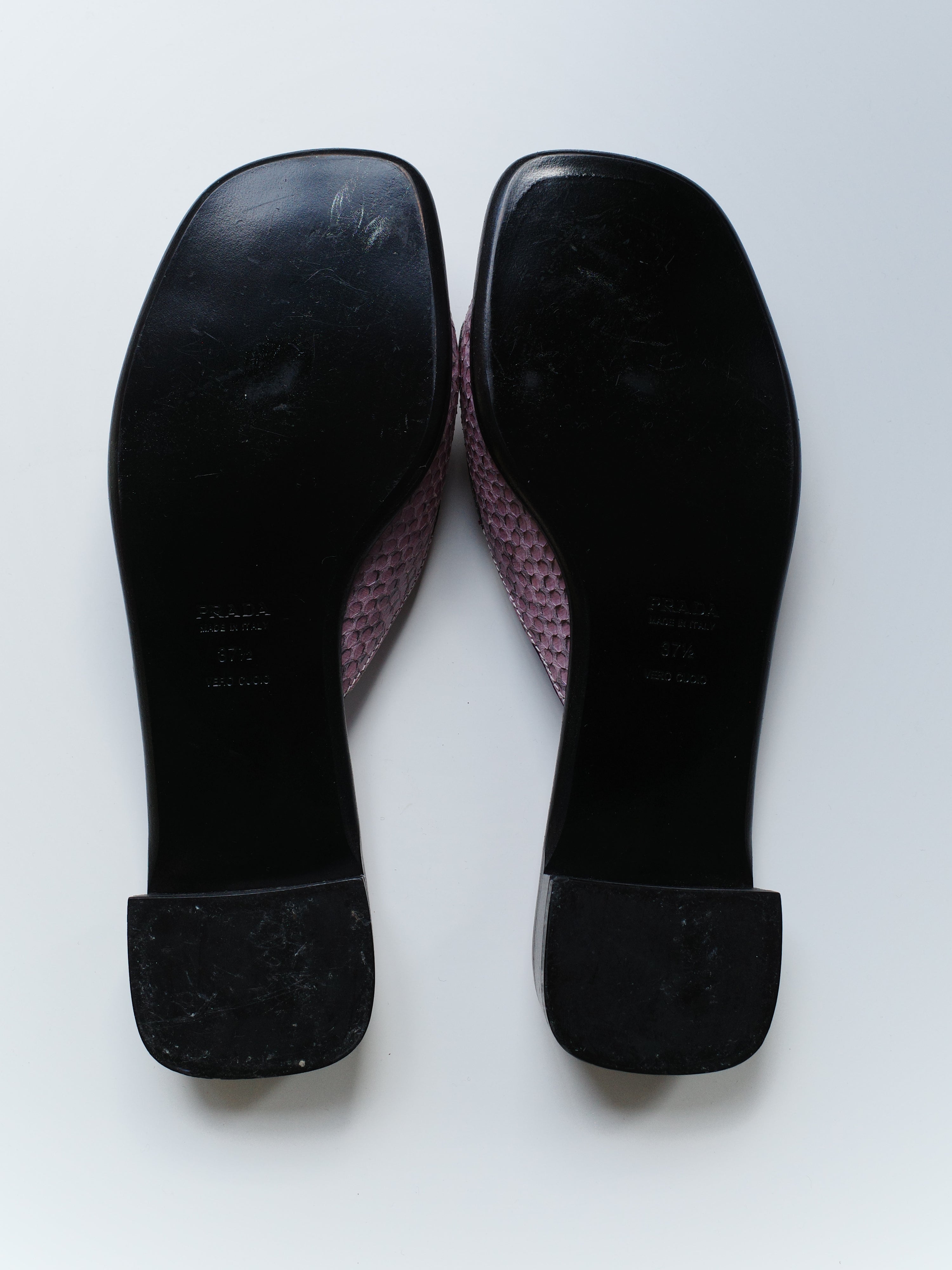 Prada Vintage Heart Icon Sandals in Purple