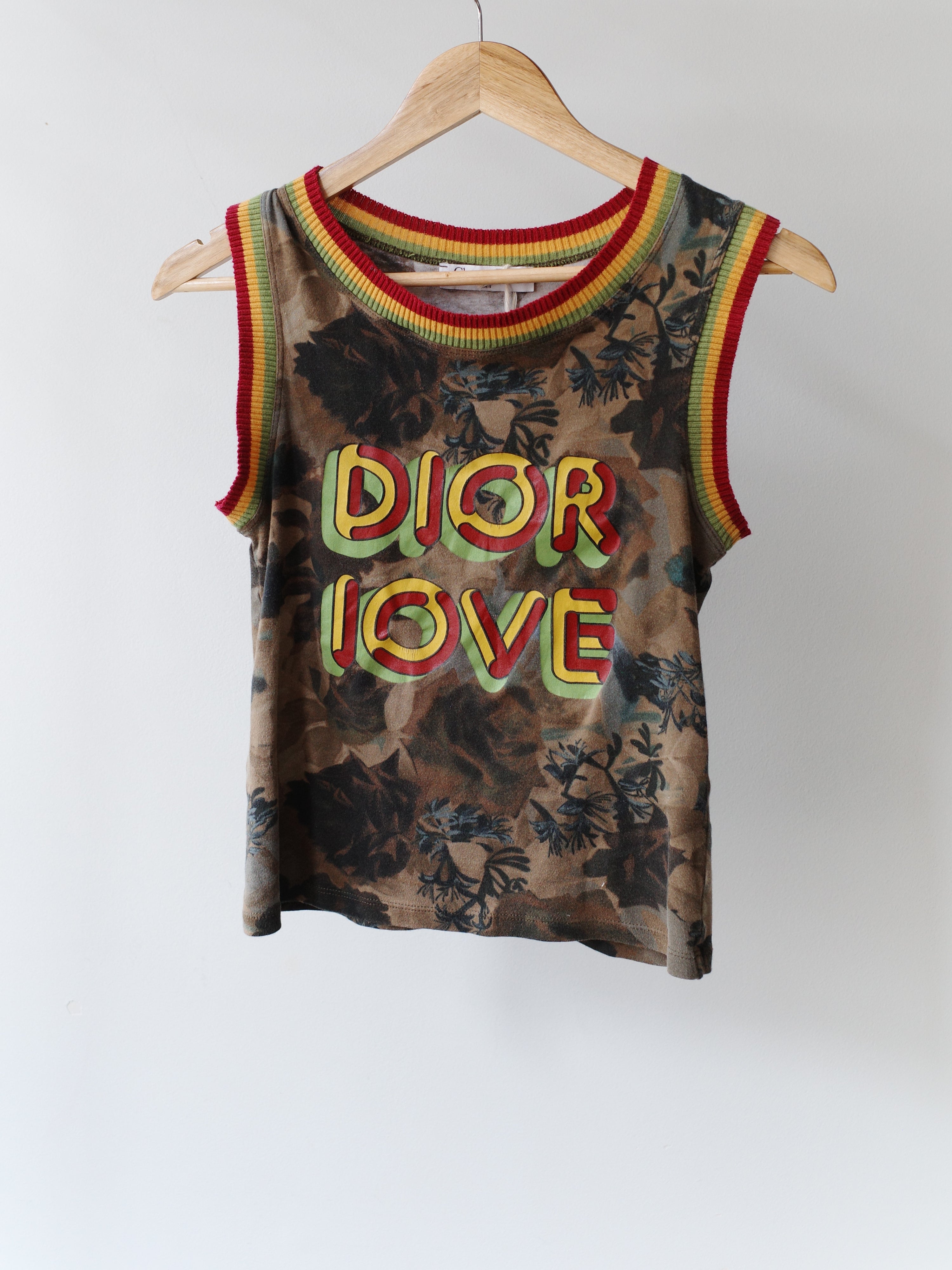 Christian Dior by John Galliano 2003 Rasta “Dior Love” Tank