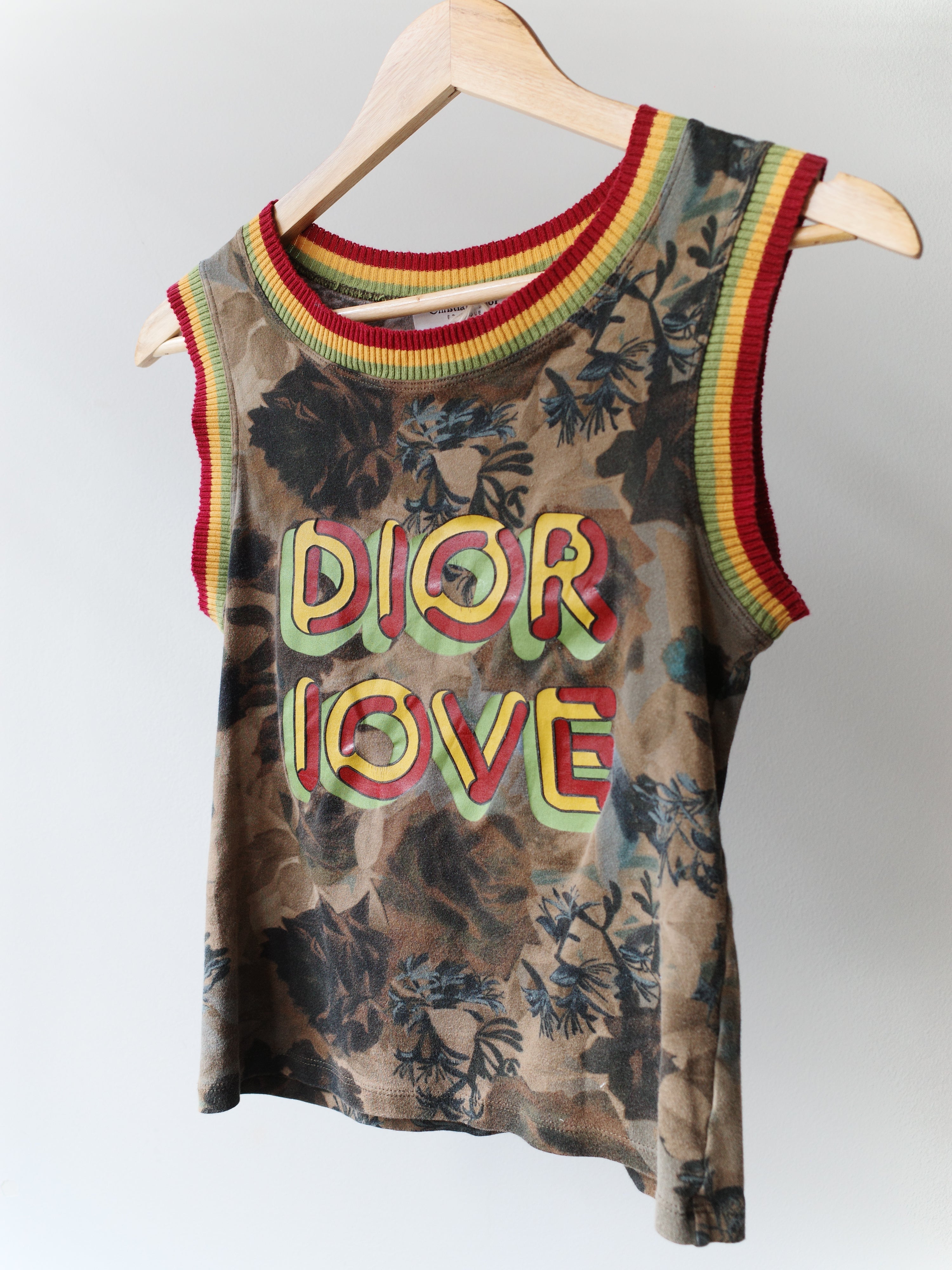 Christian Dior by John Galliano 2003 Rasta “Dior Love” Tank
