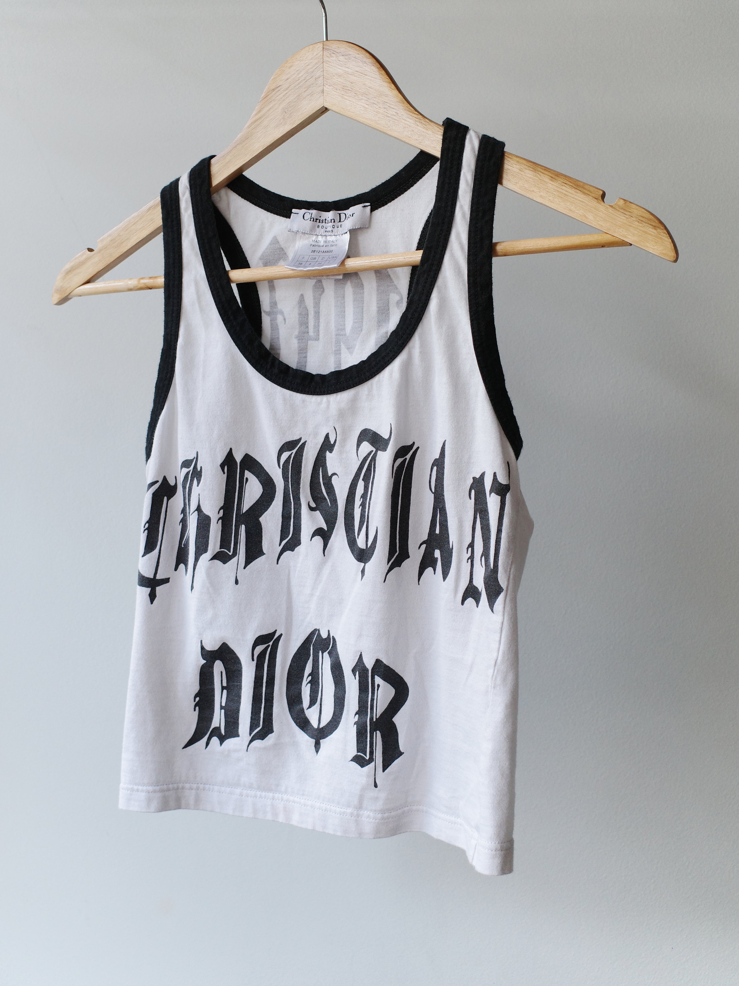 Christian Dior S/S 2002 “Hardcore” Punk Tank Top