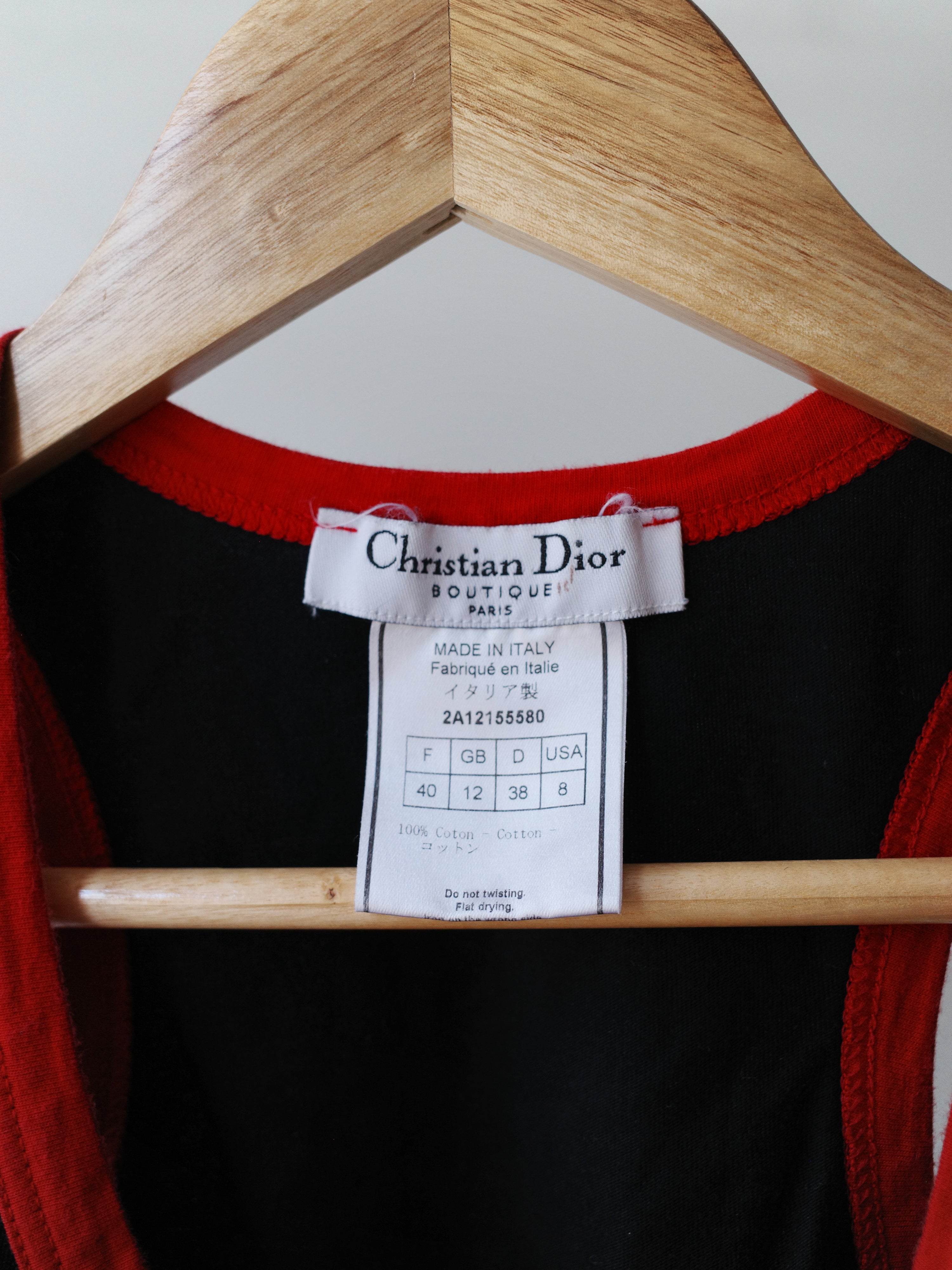 Christian Dior S/S 2002 “Hardcore” Punk Tank Top