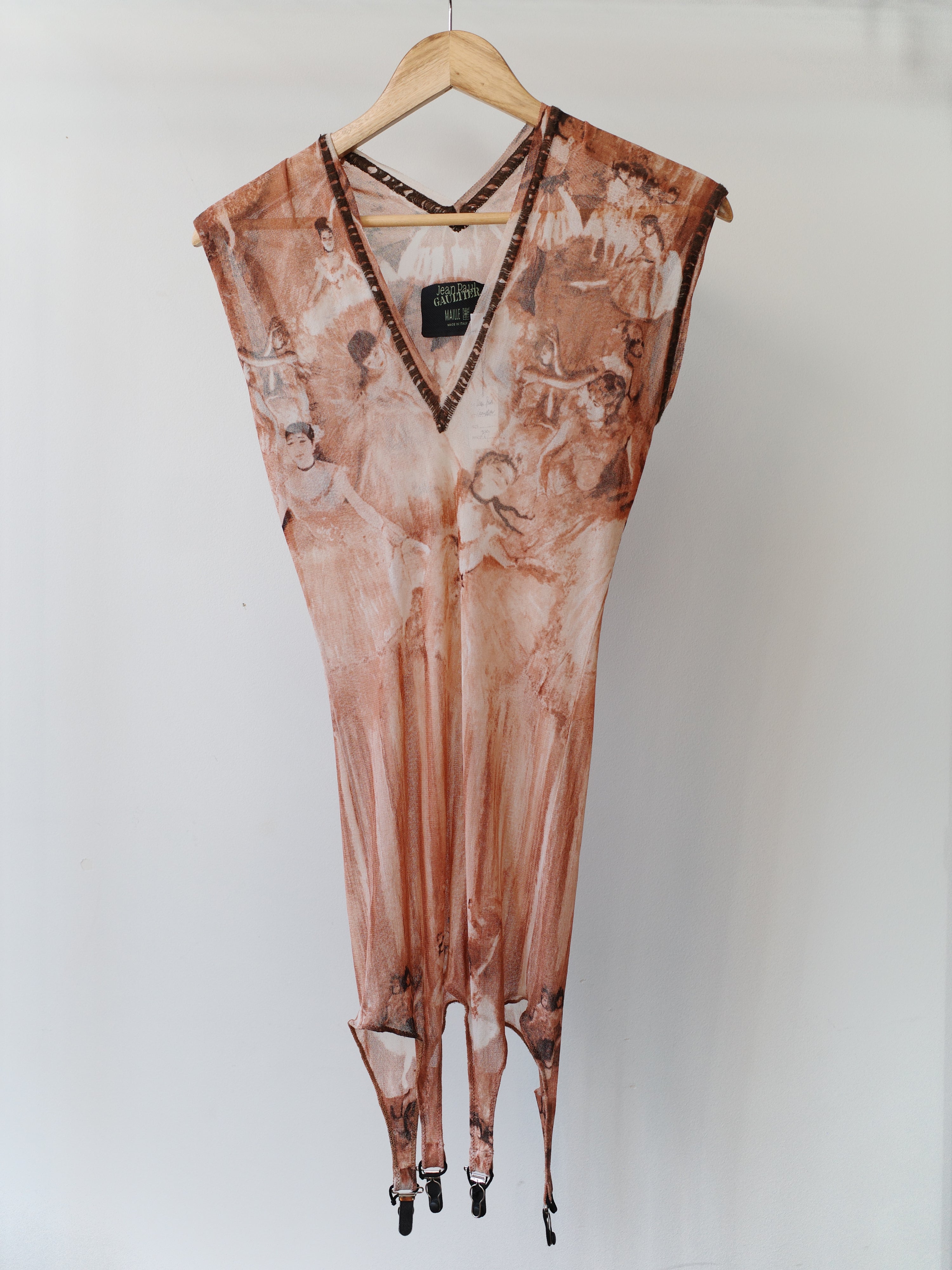 Jean Paul Gaultier S/S 2004 Degas Ballerina Mesh Suspender Top