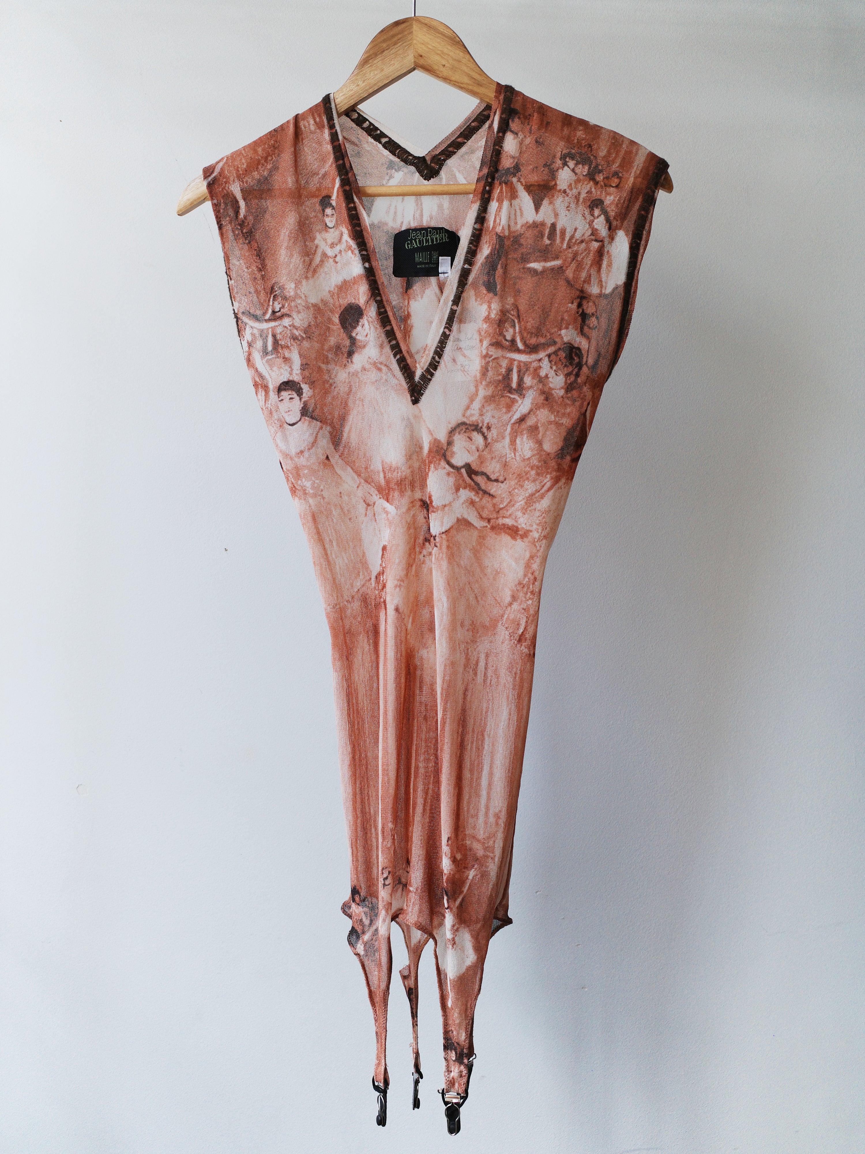 Jean Paul Gaultier S/S 2004 Degas Ballerina Mesh Suspender Top