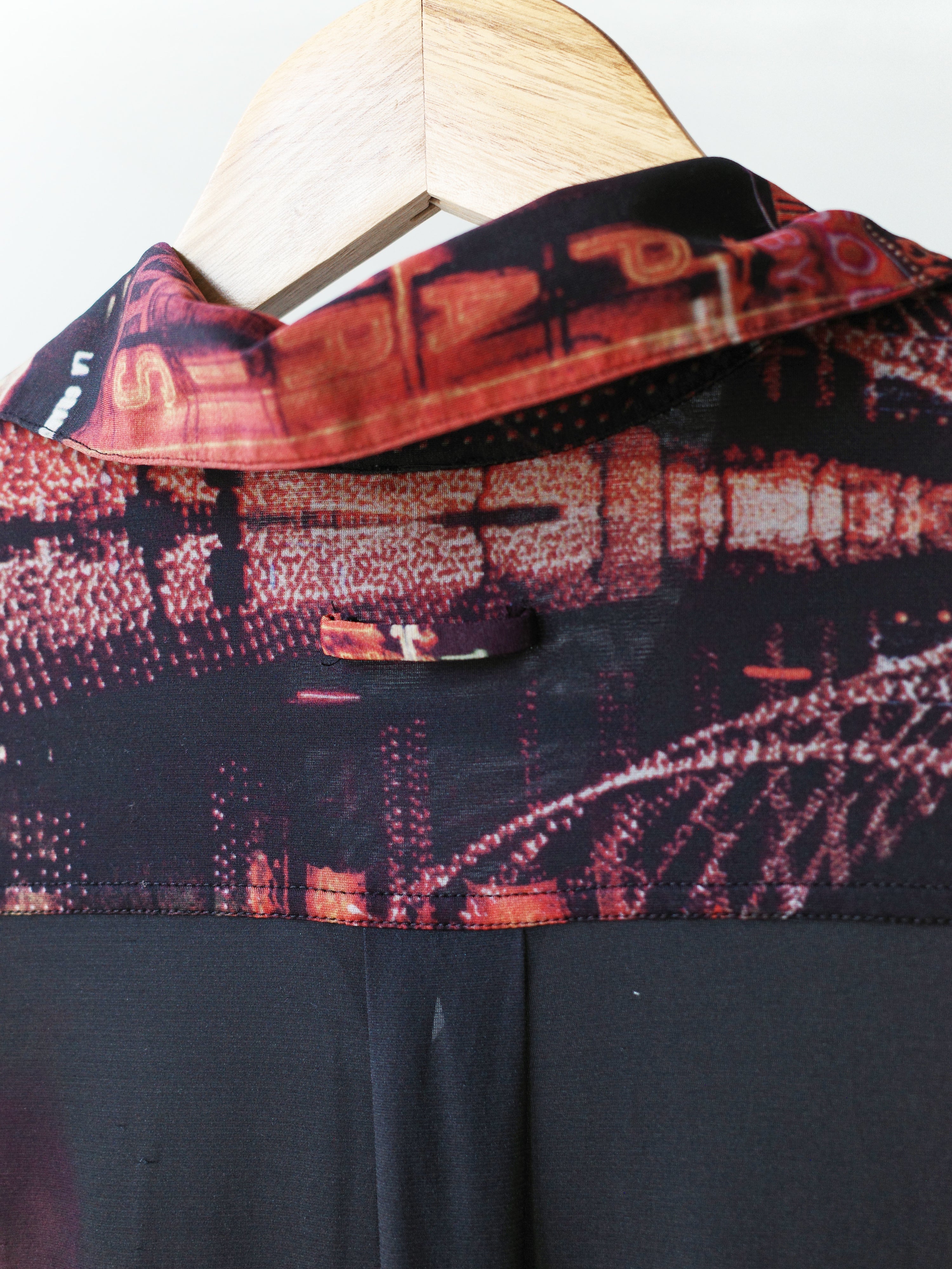 Jean Paul Gaultier 1990s Street Scene Print Shirt Dress