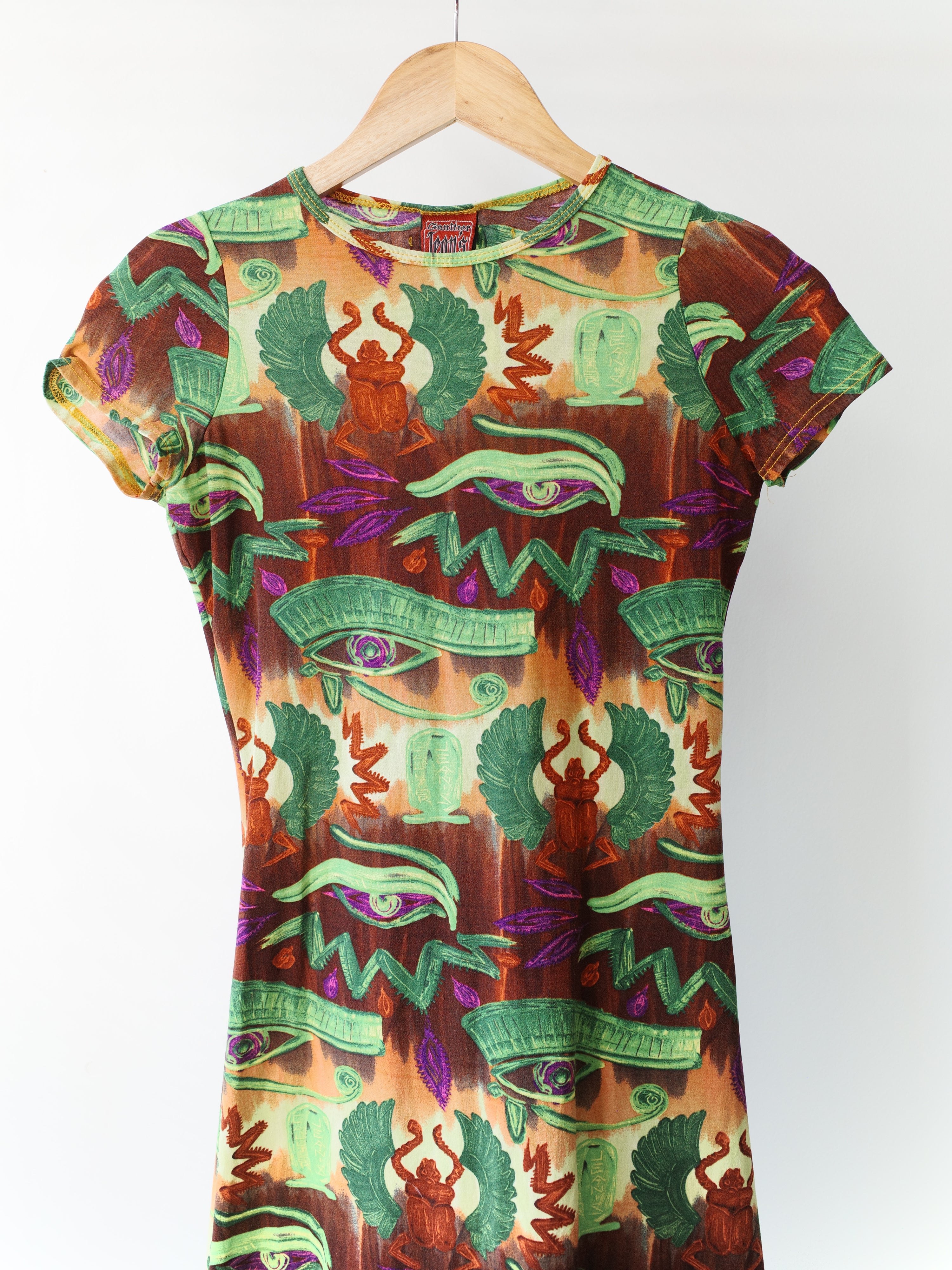 Jean Paul Gaultier Gothic-Eye Print Dress