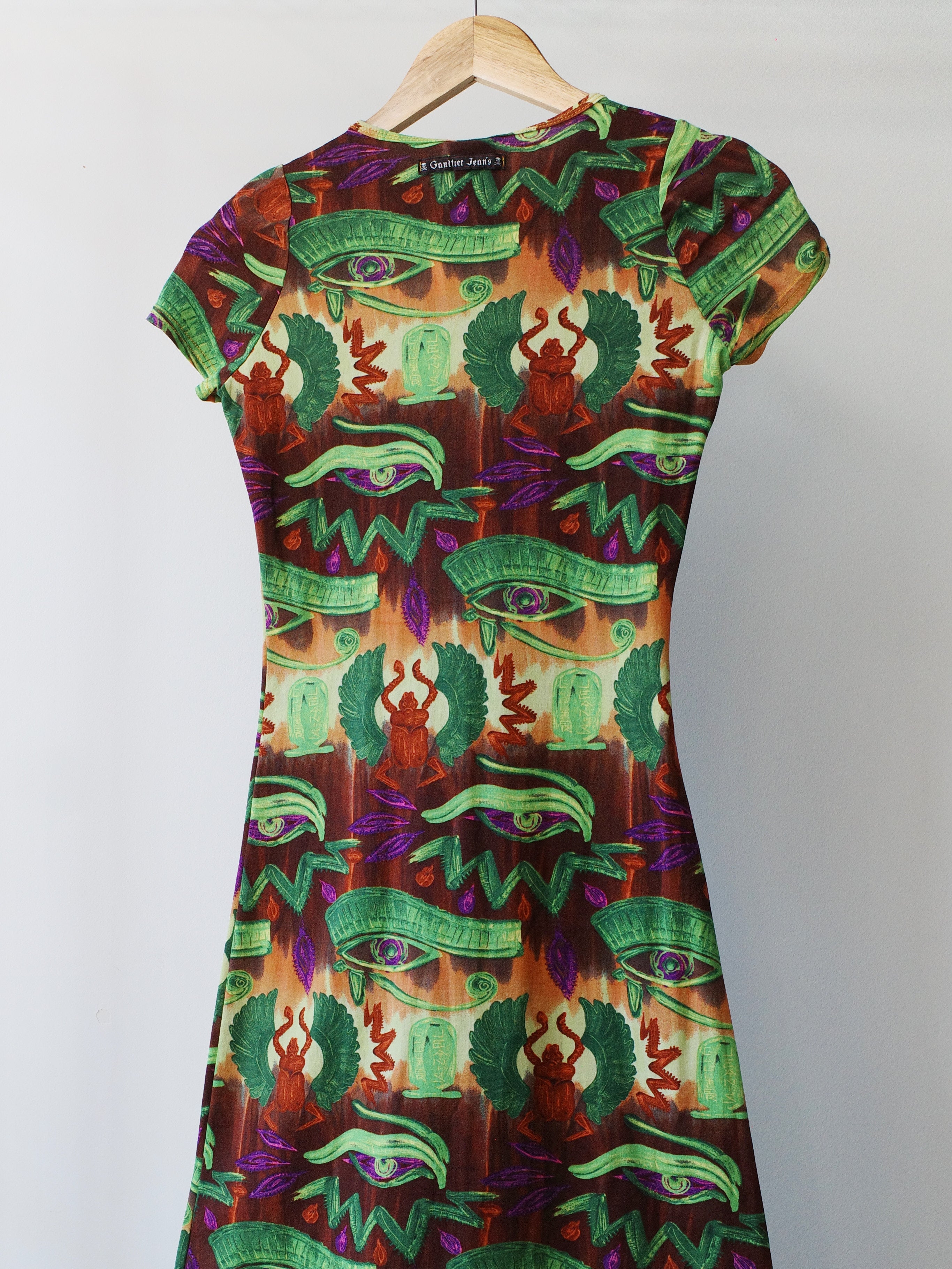 Jean Paul Gaultier Gothic-Eye Print Dress