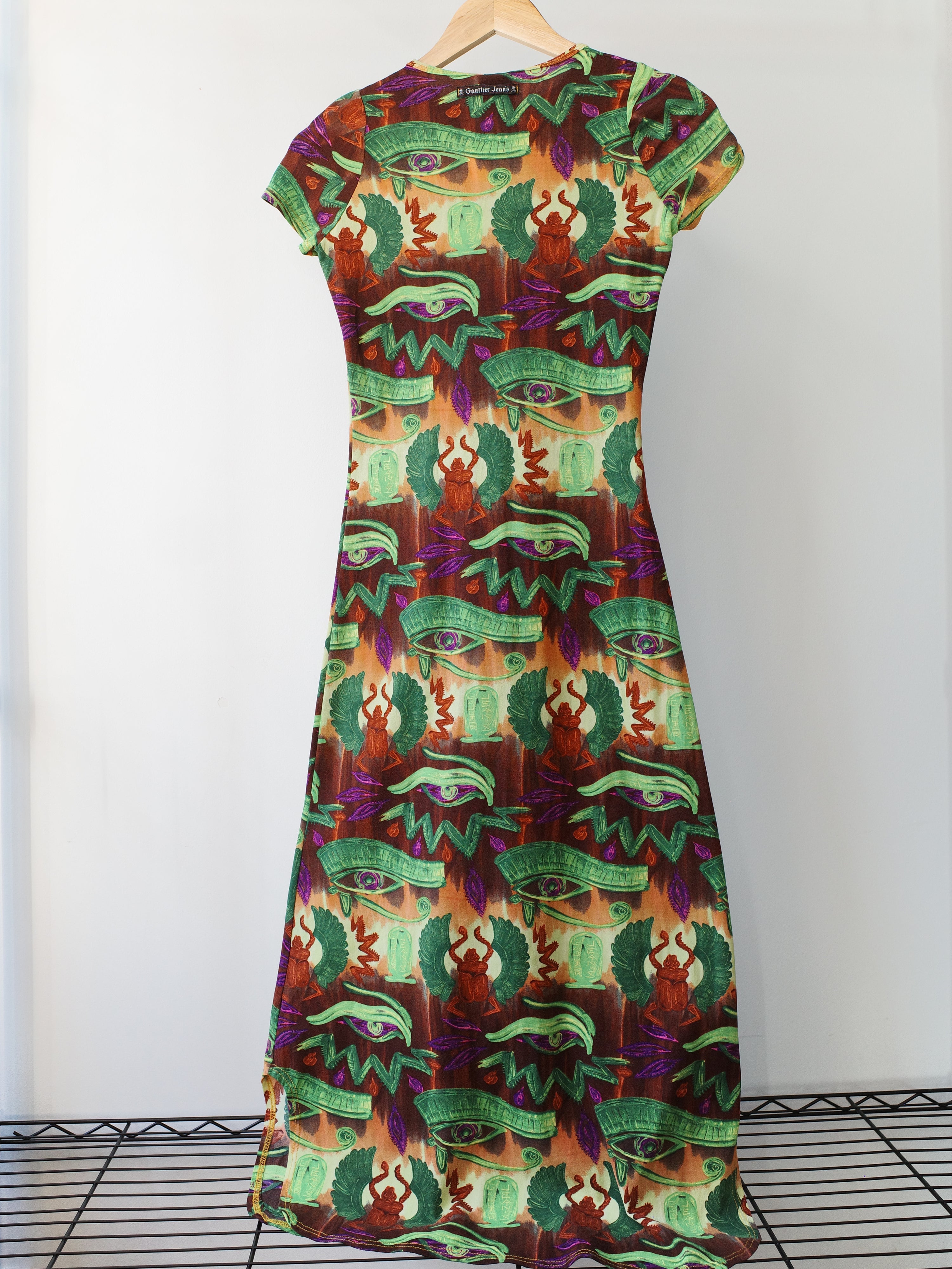 Jean Paul Gaultier Gothic-Eye Print Dress
