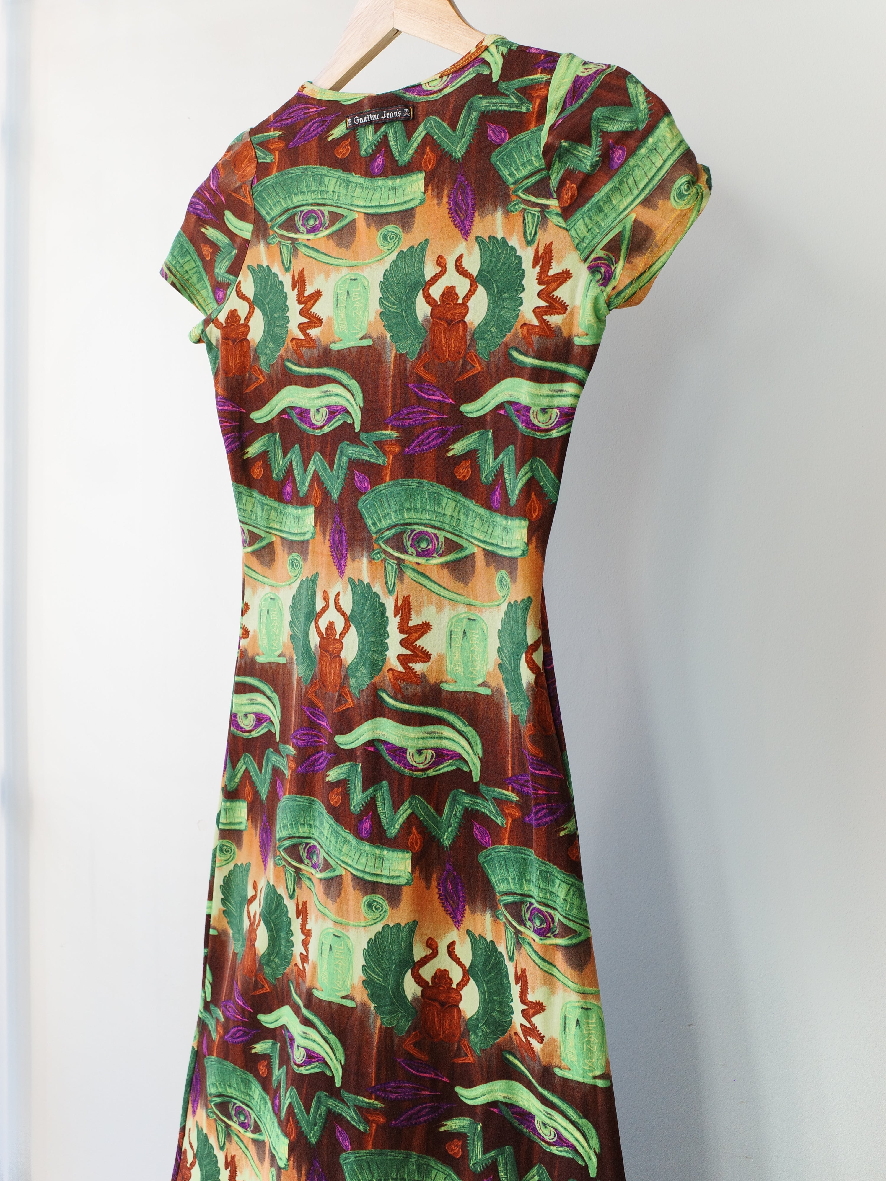 Jean Paul Gaultier Gothic-Eye Print Dress
