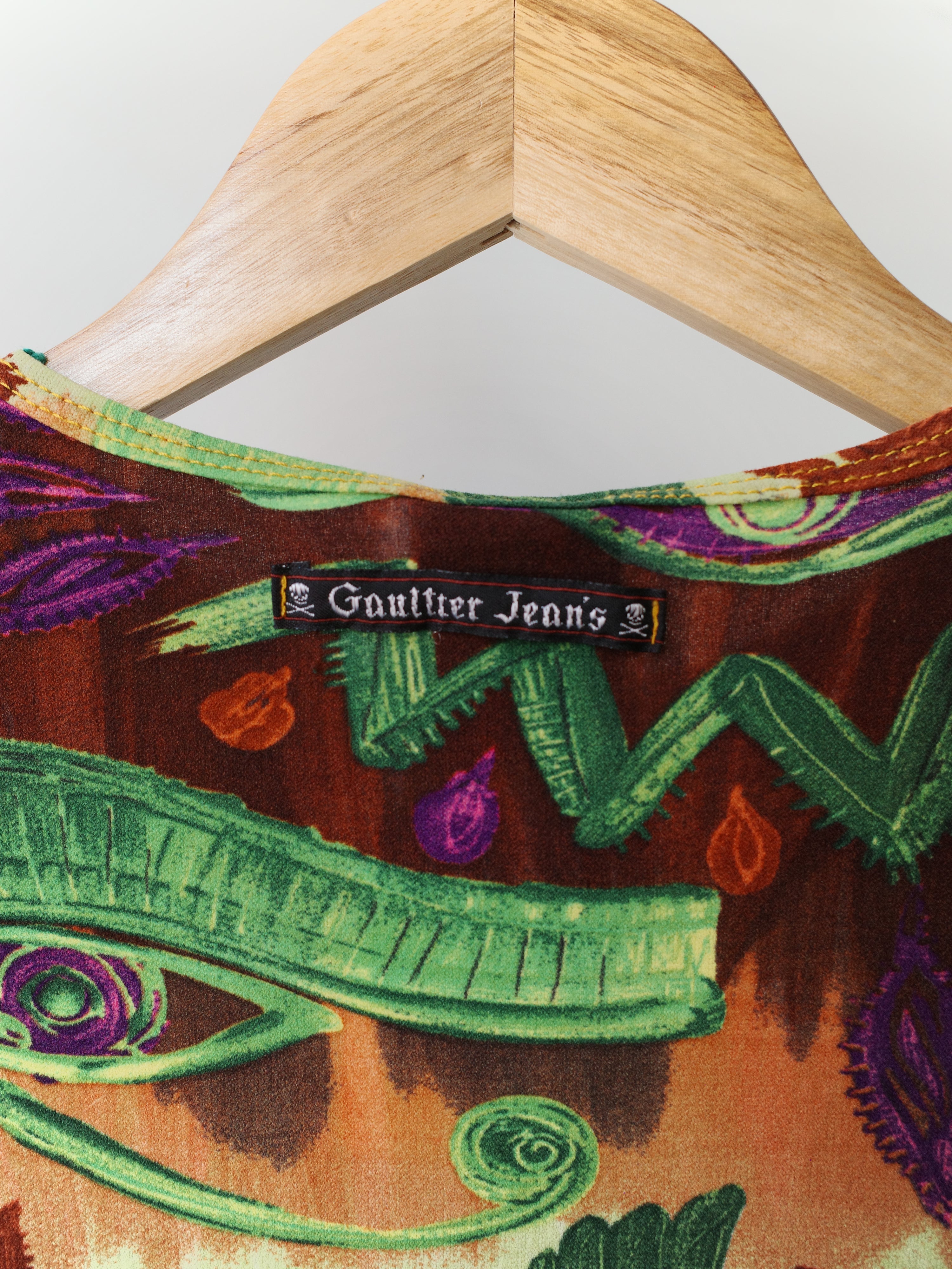 Jean Paul Gaultier Gothic-Eye Print Dress