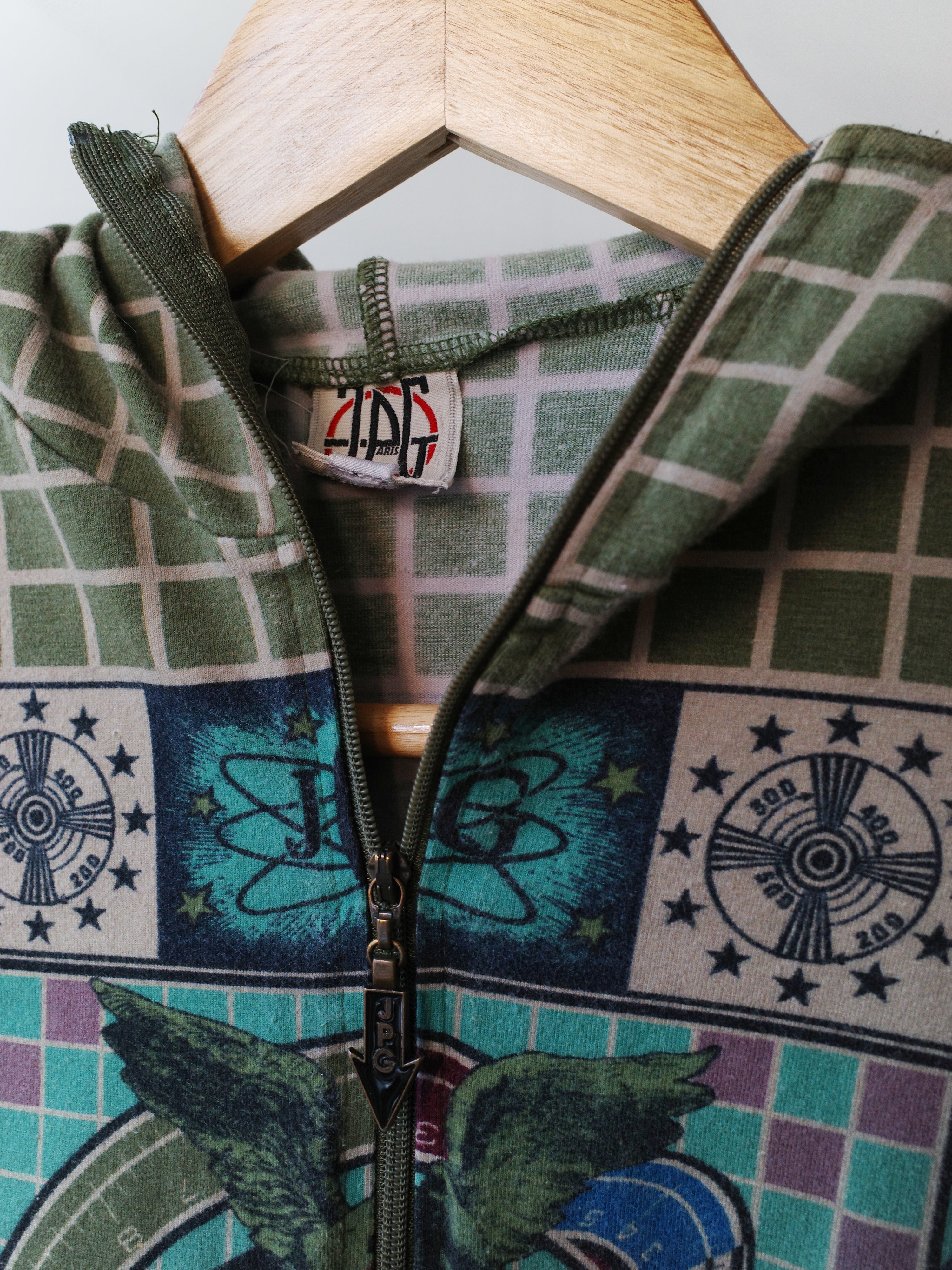 Jean Paul Gaultier Vintage TV Print Hooded Sweatshirt