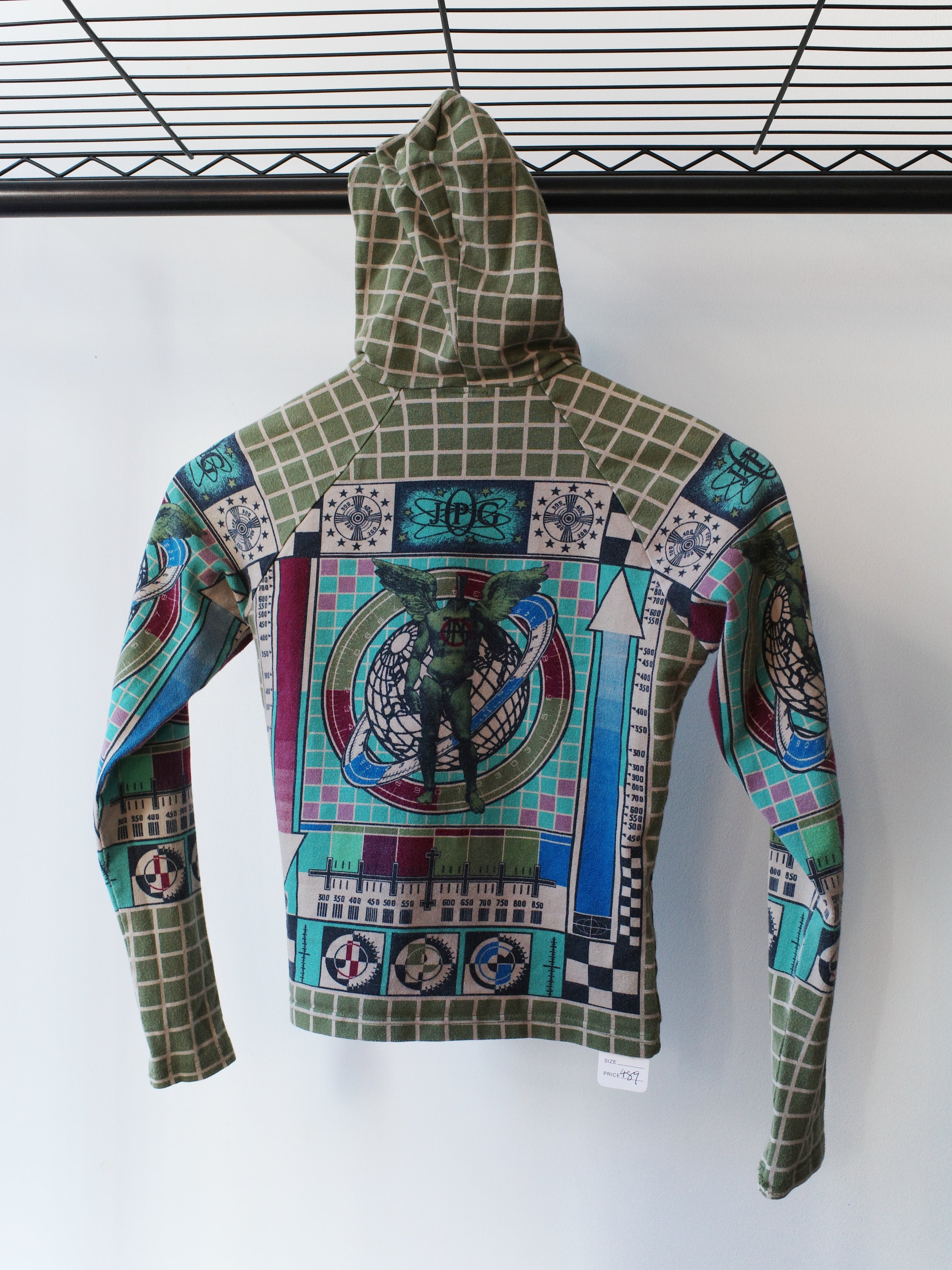 Jean Paul Gaultier Vintage TV Print Hooded Sweatshirt