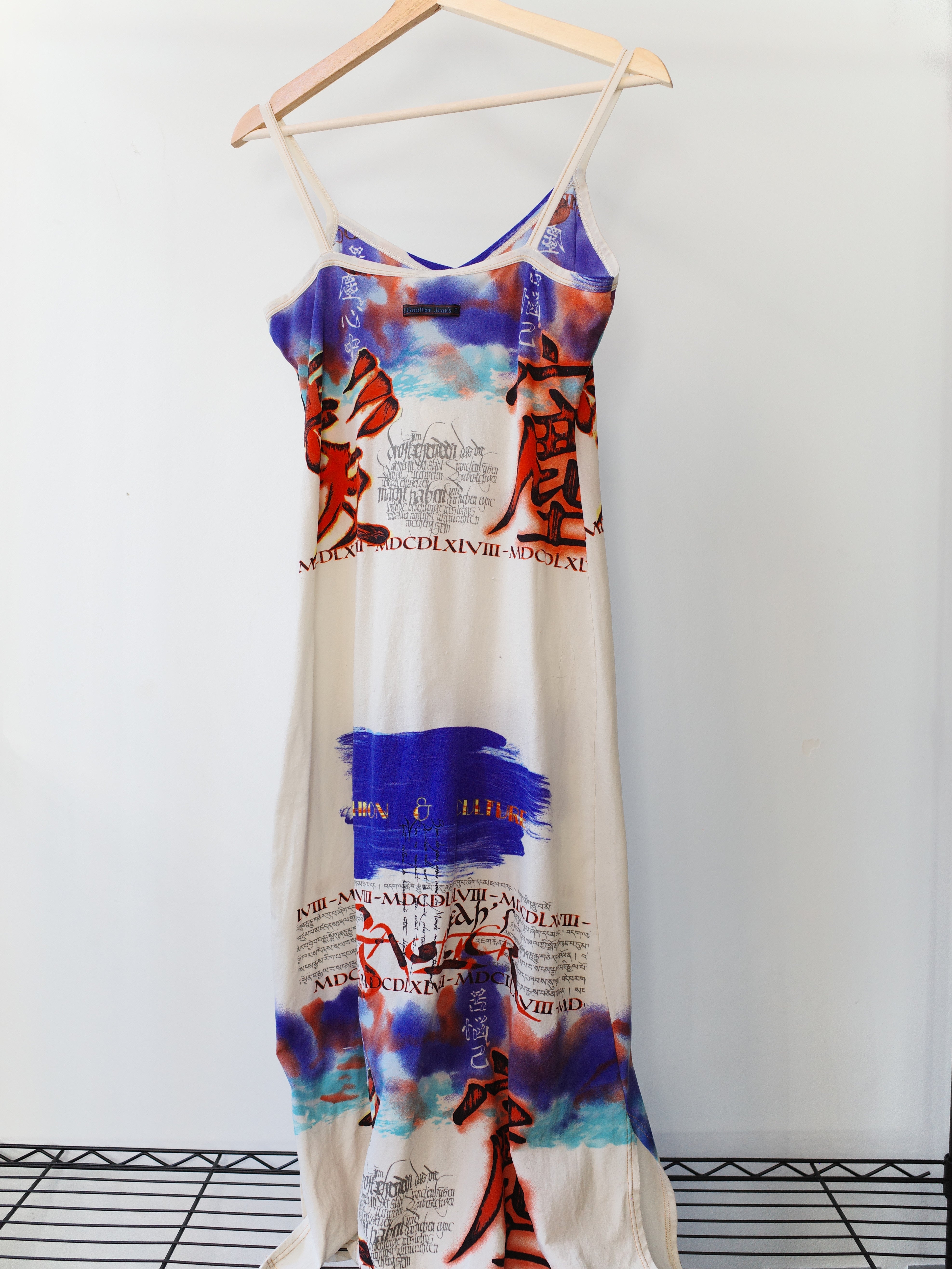 Jean Paul Gaultier Hanzi Graffiti Slip Dress – NOVAWARE