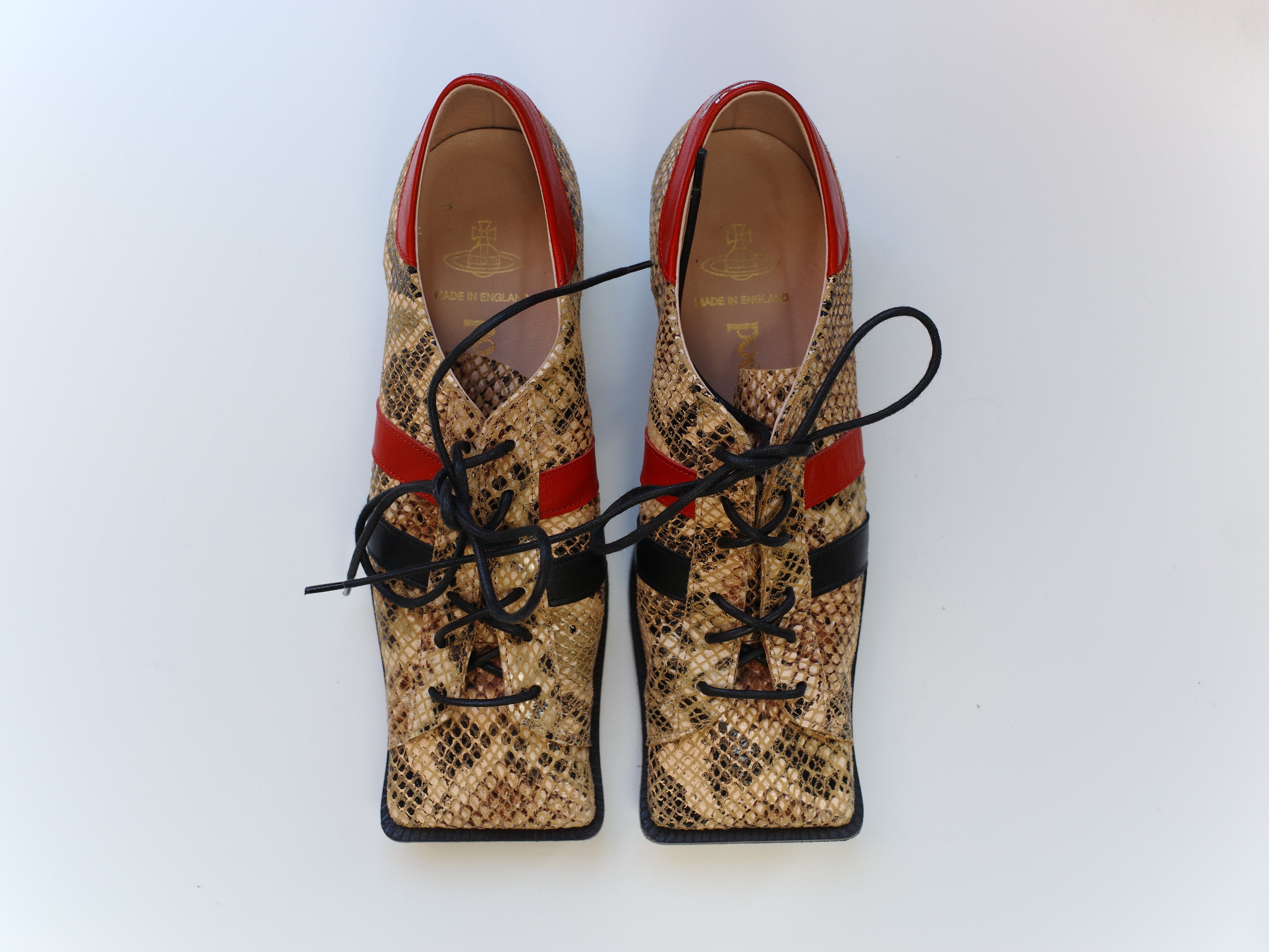 Vivienne Westwood Python Square-Toe Derby Shoes