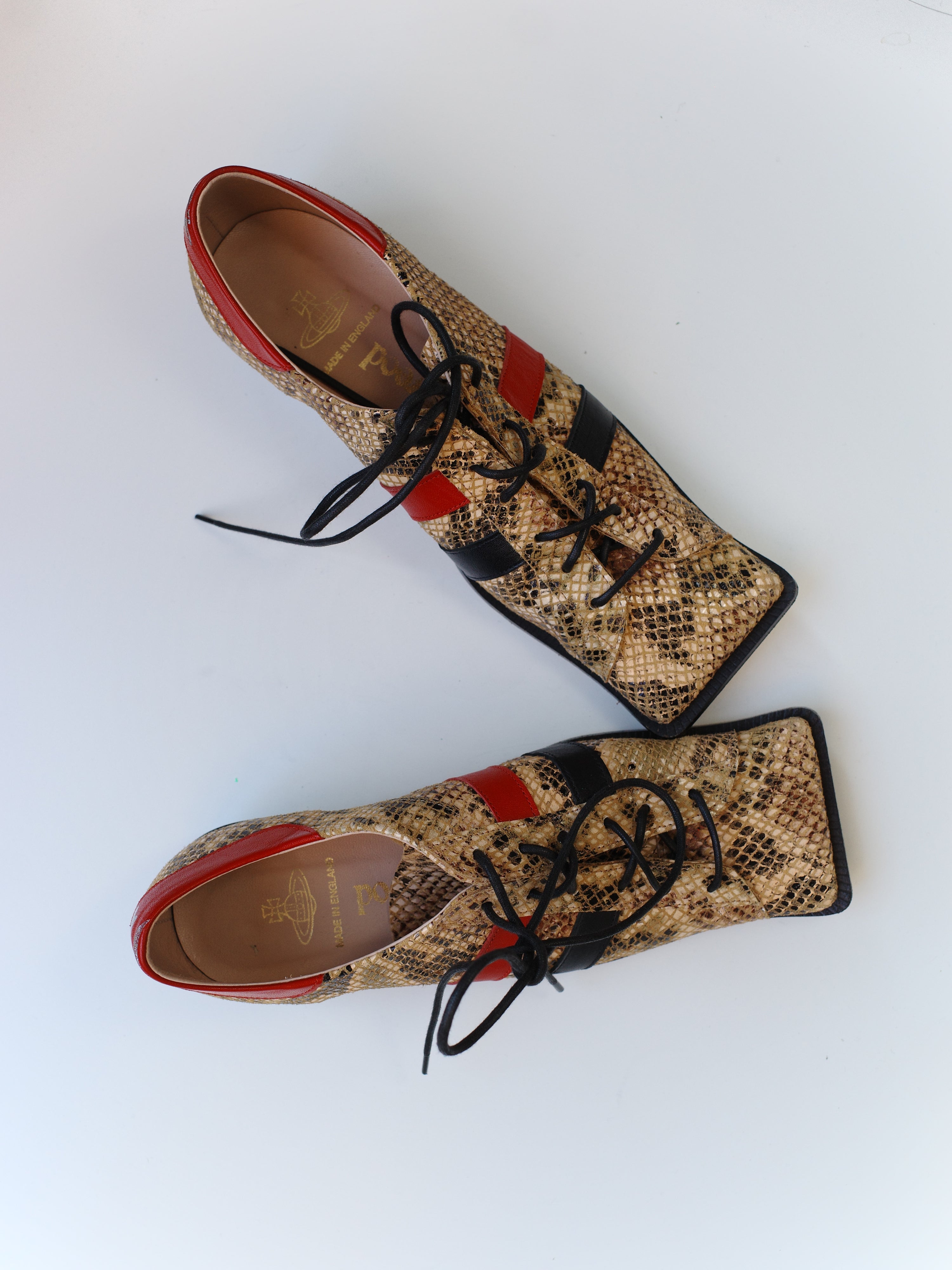 Vivienne Westwood Python Square-Toe Derby Shoes
