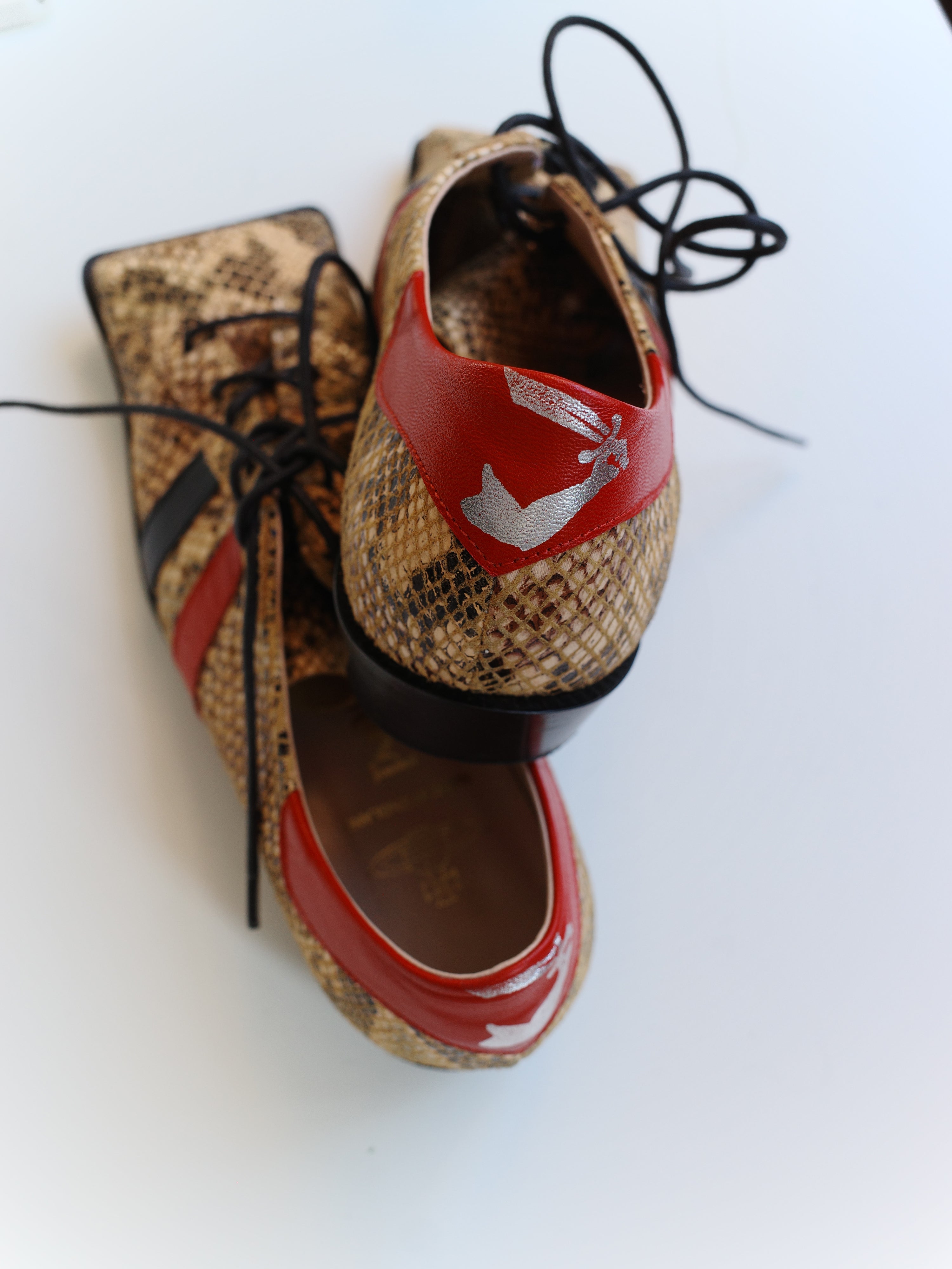 Vivienne Westwood Python Square-Toe Derby Shoes
