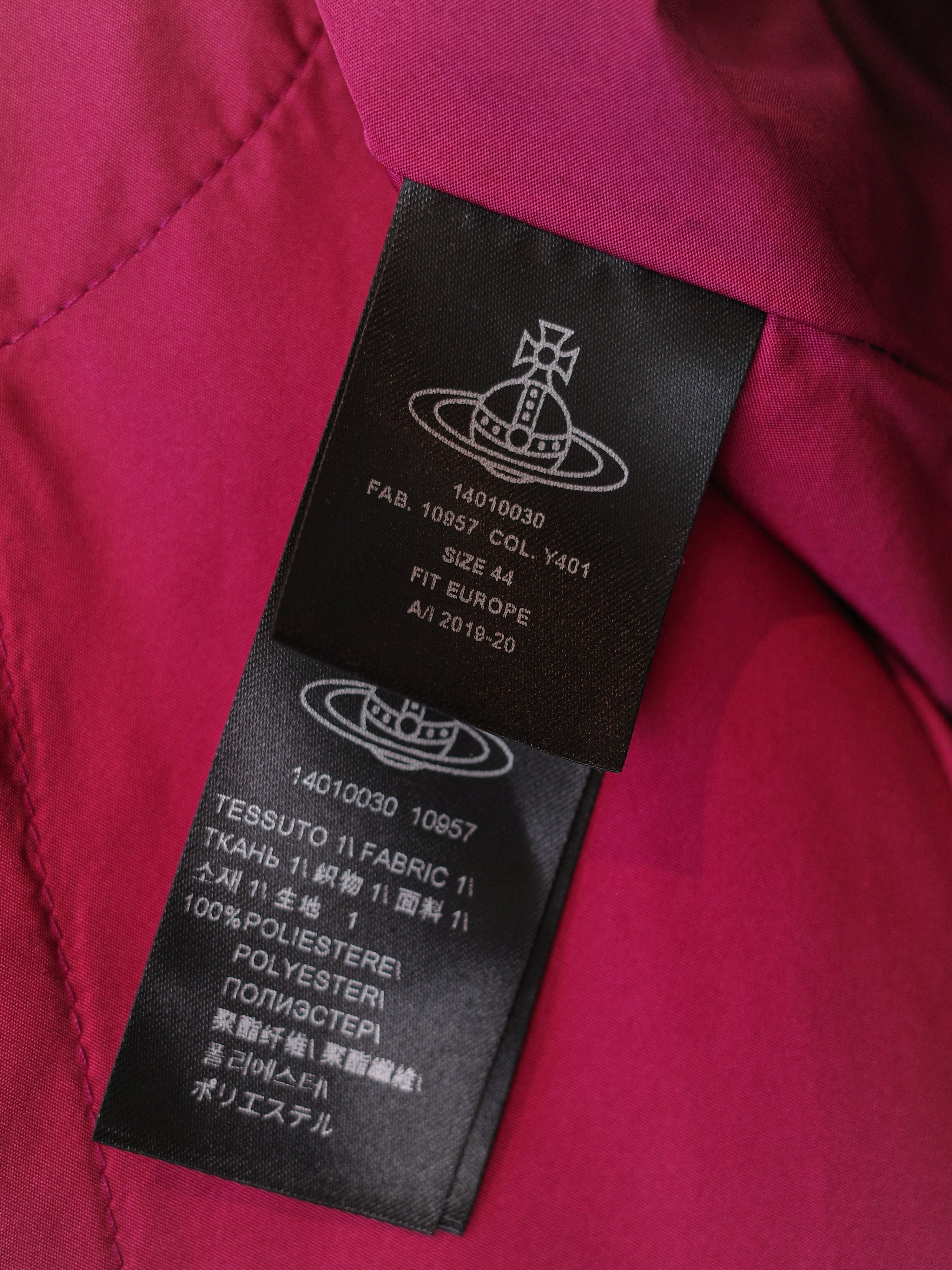 Vivienne Westwood Anglomania Fuchsia Drawstring Blazer