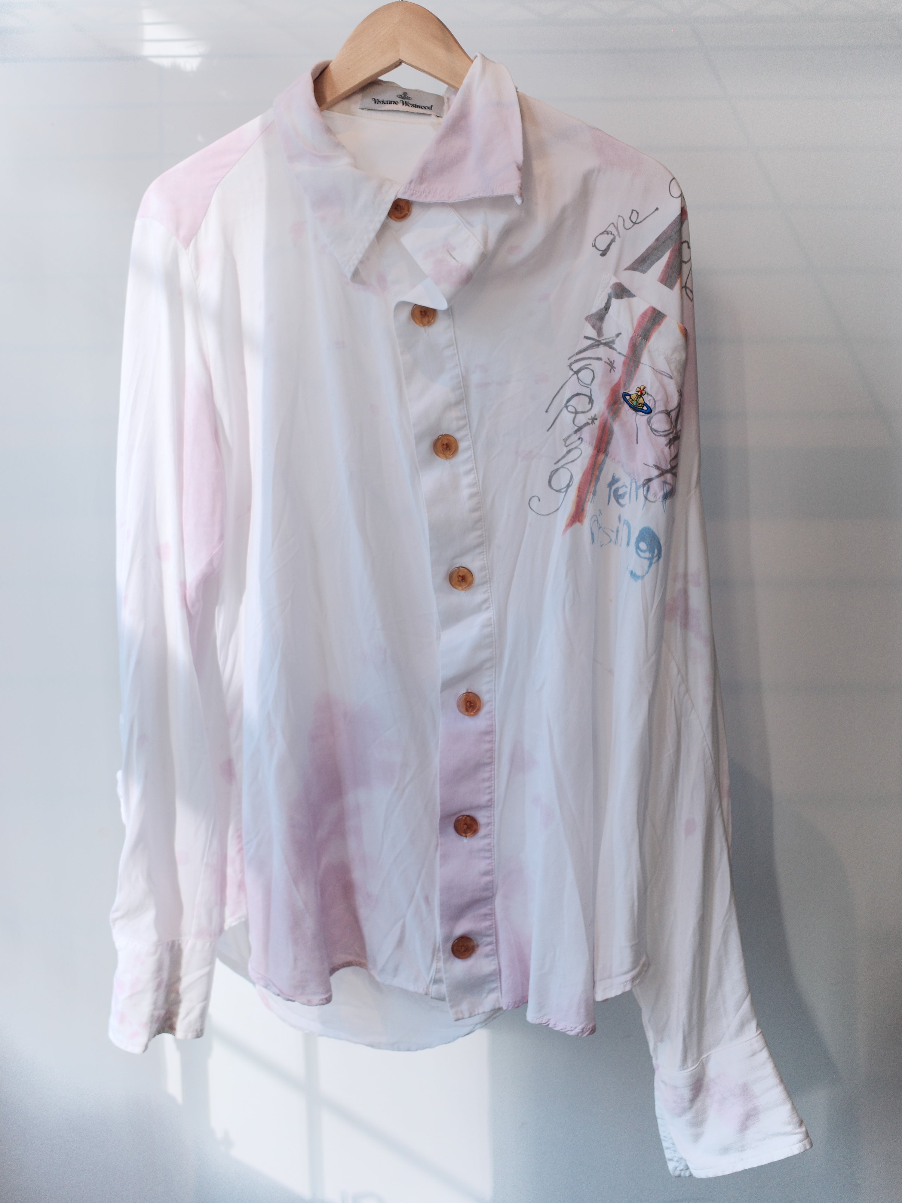 Vivienne Westwood “Wine Drunken” Graffiti Cotton Shirt
