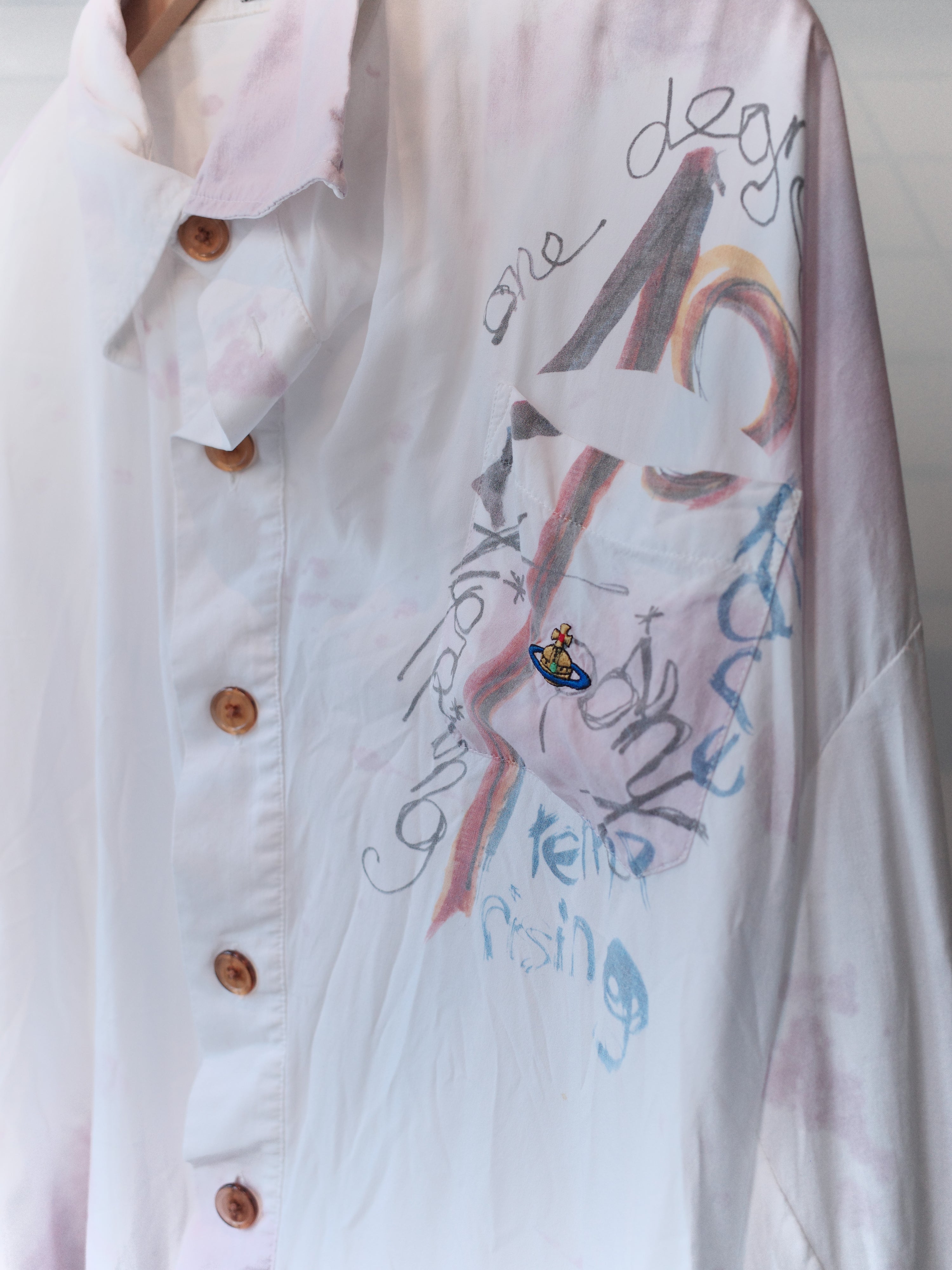 Vivienne Westwood “Wine Drunken” Graffiti Cotton Shirt