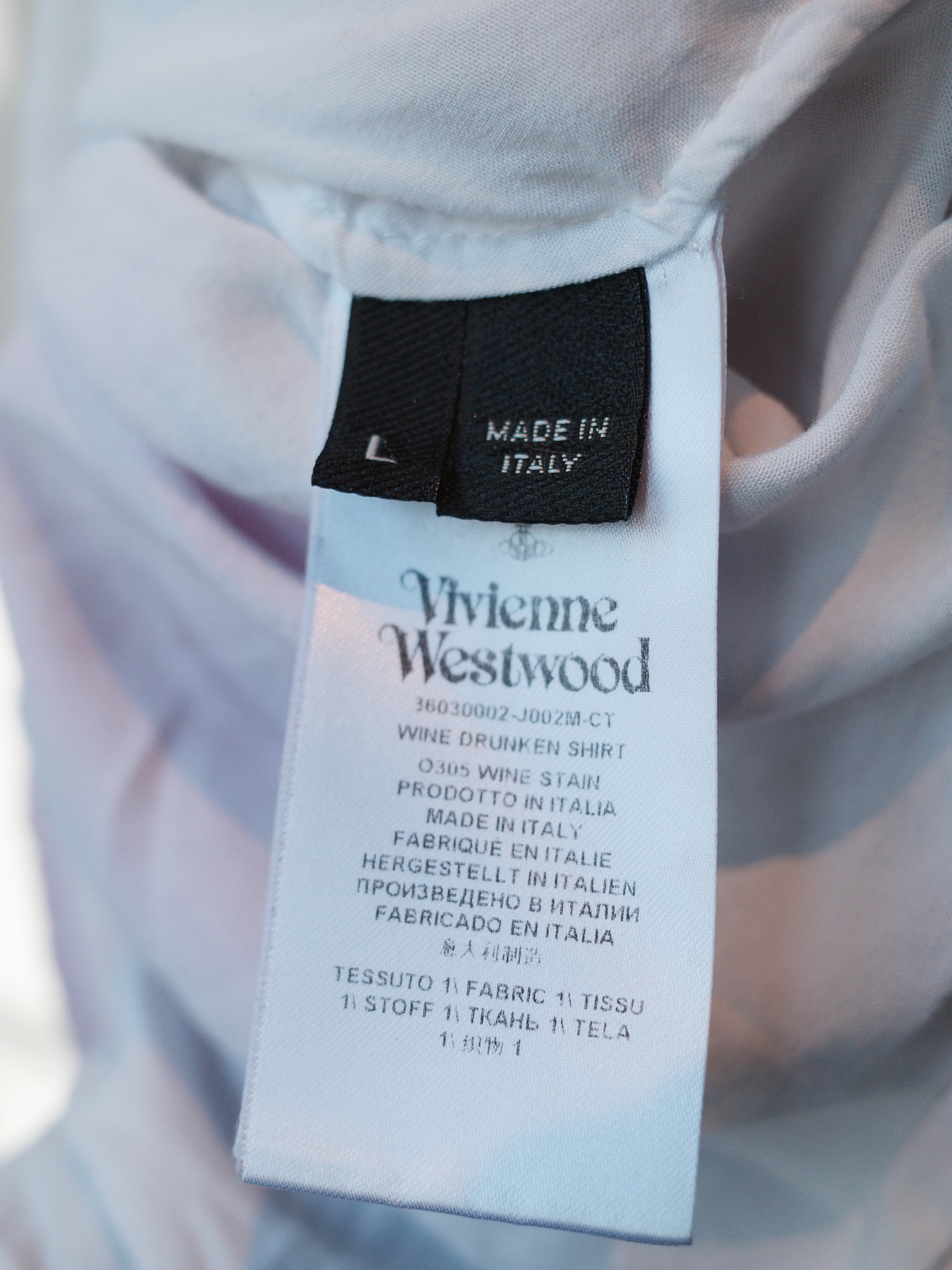 Vivienne Westwood “Wine Drunken” Graffiti Cotton Shirt