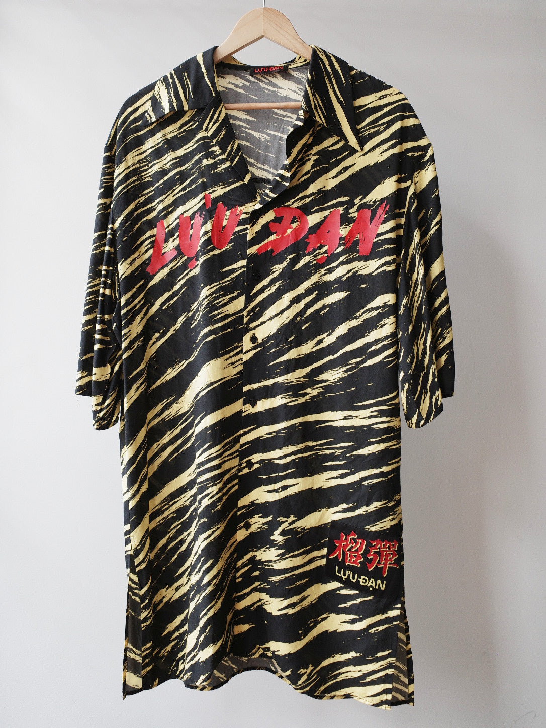 LU’U DAN Tiger-Stripe Oversized Shirt