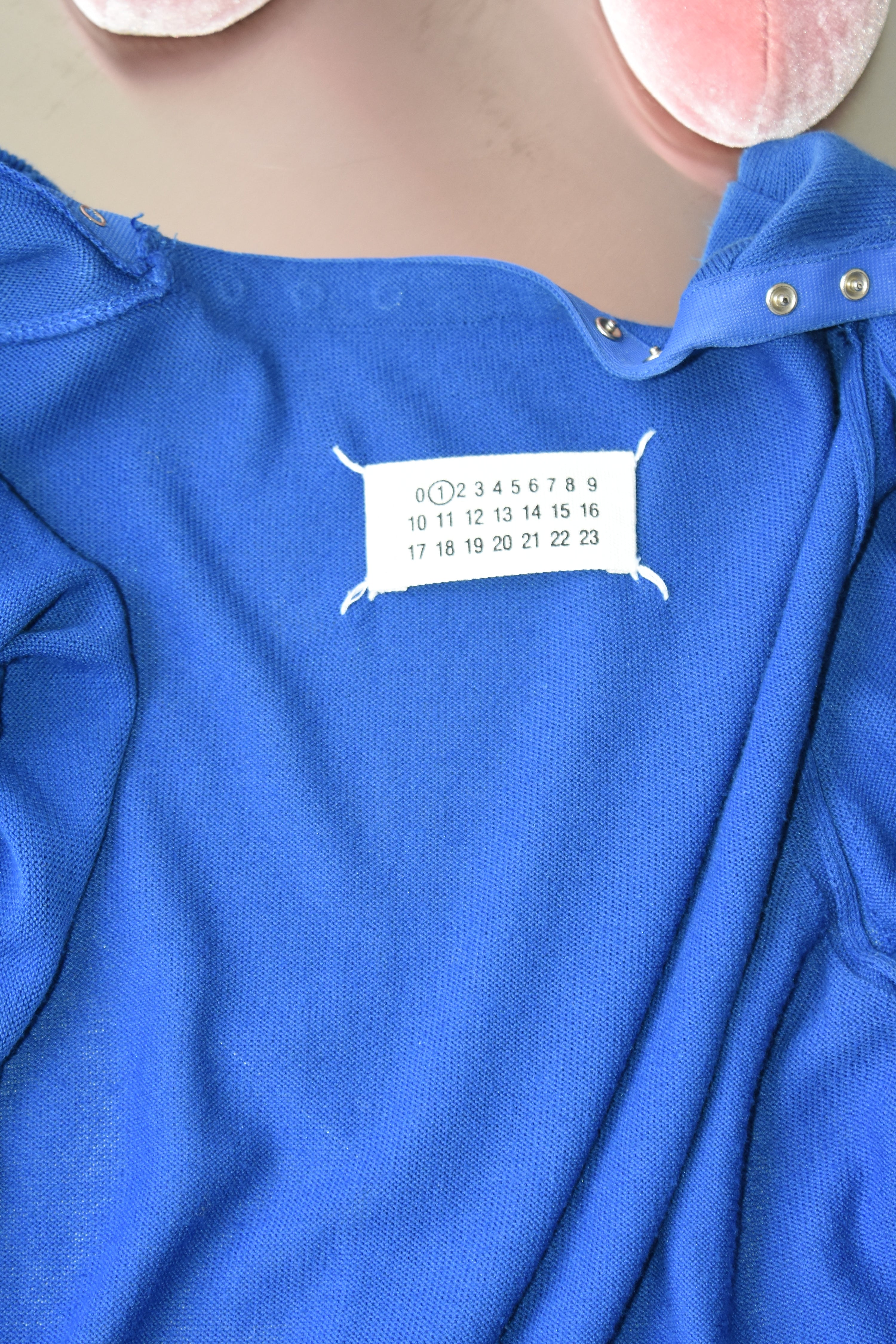 Maison Margiela Multi-Snap Blue Knit Cardigan