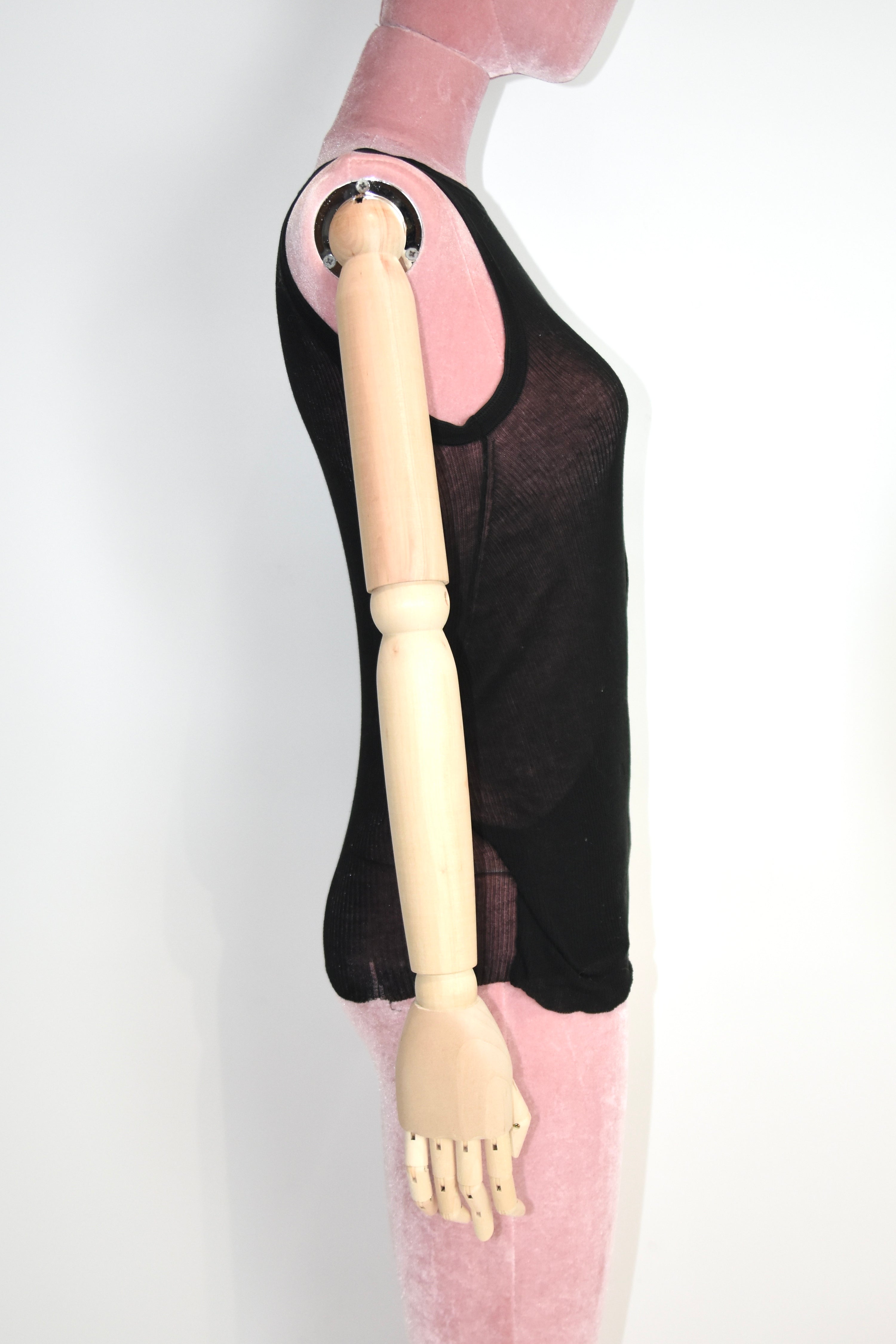 Gucci by Tom Ford Ribbed Sheer Twist Tank Top