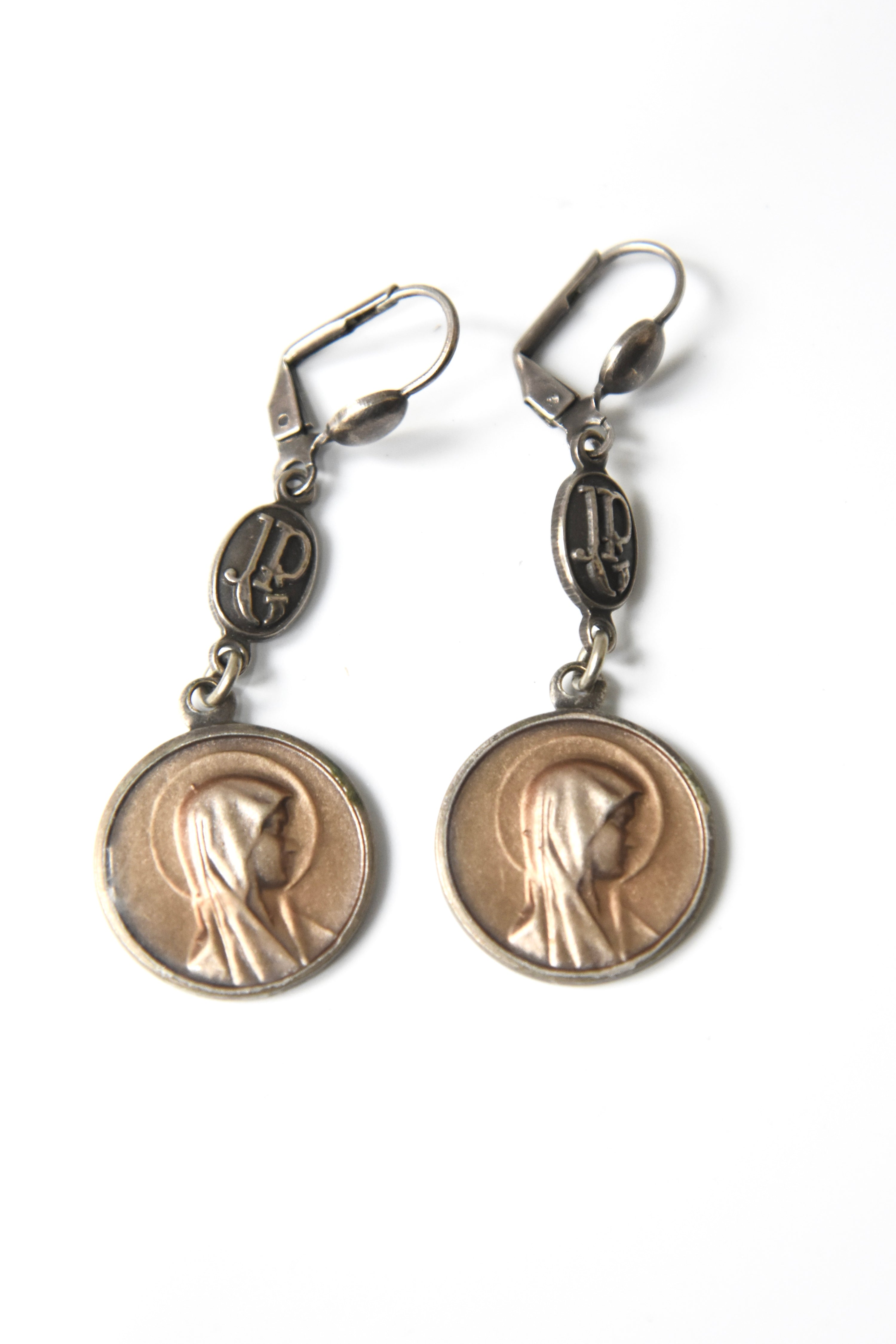 Jean Paul Gaultier Religious Virgin Mary Drop Earrings