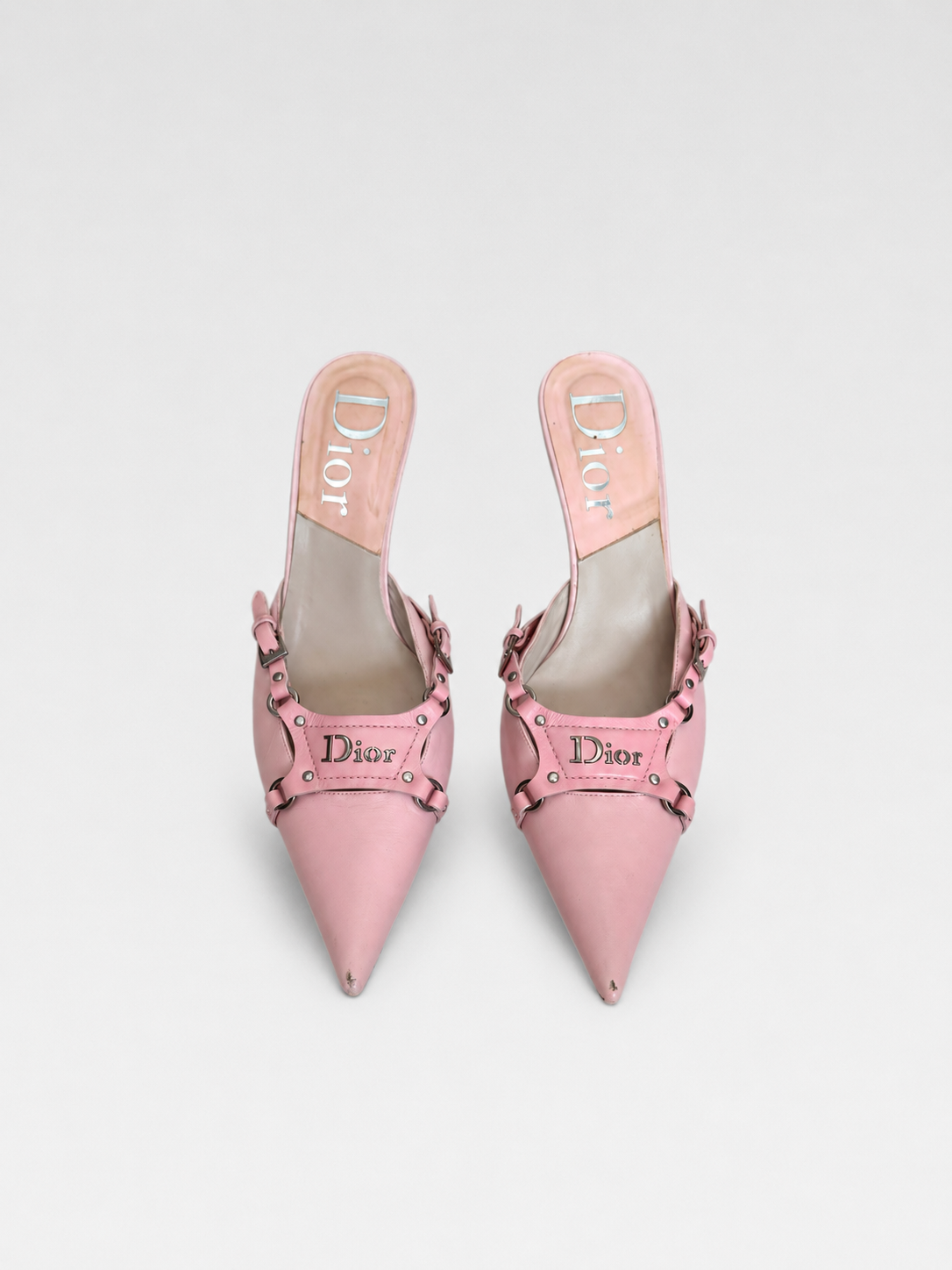 CHRISTIAN DIOR BY JOHN GALLIANO Rare Pink Punk Strappy Heels