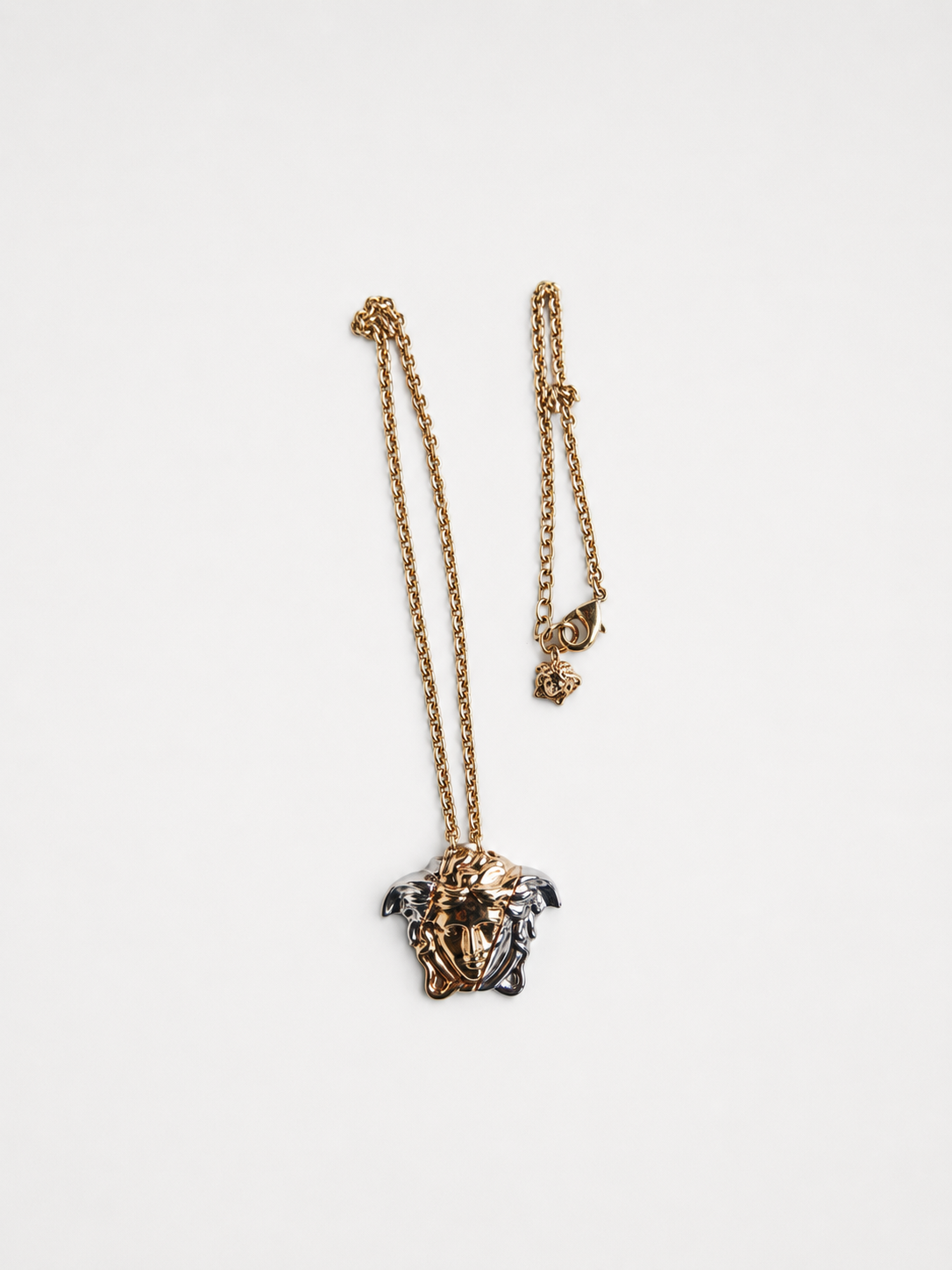 Versace Two-Tone Medusa Pendant Necklace