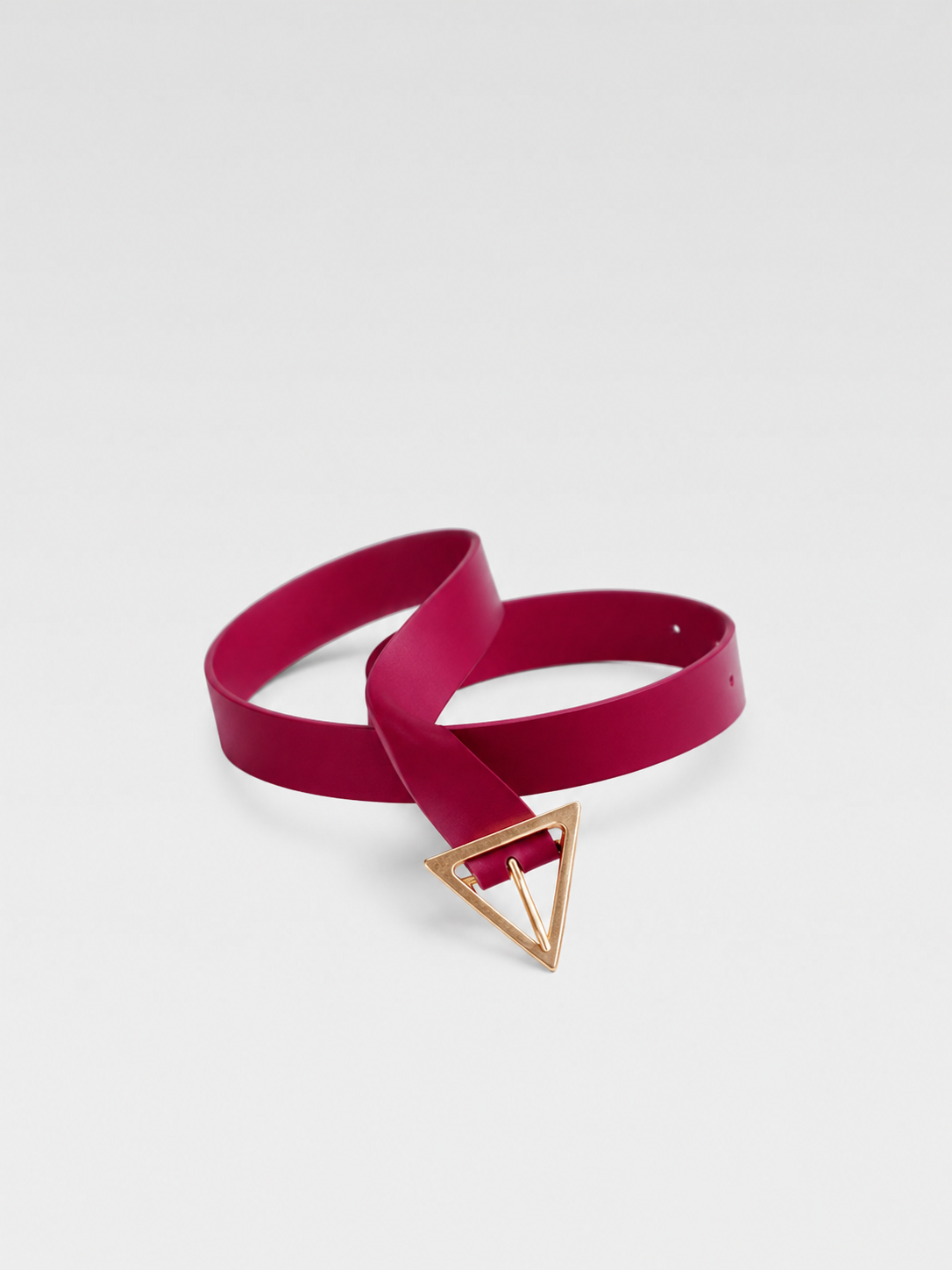 Bottega Veneta Pink Triangle Buckle Belt