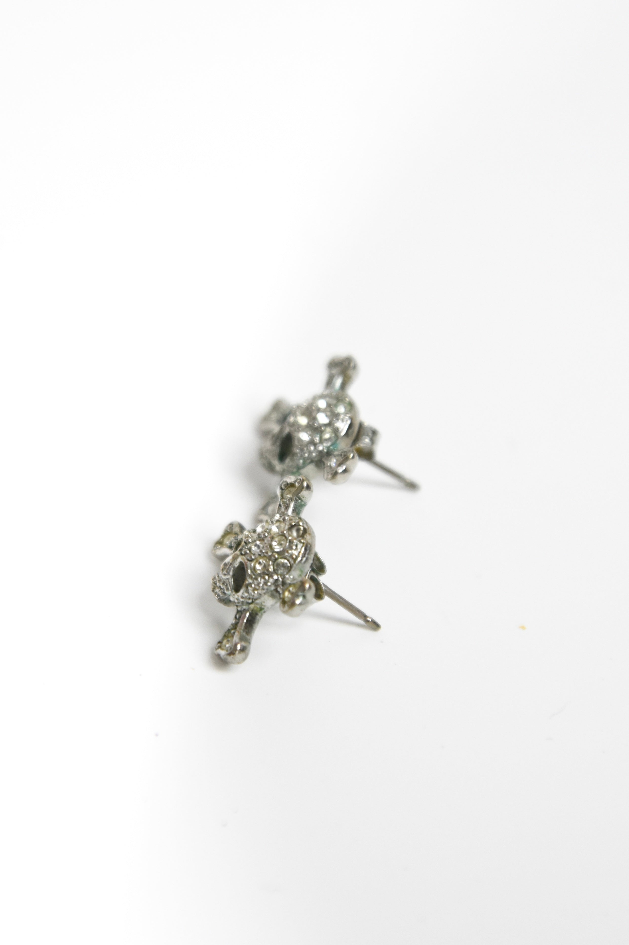 Vivienne Westwood Crystal Skull Stud Earrings – Vintage Punk Icon Mini Studs
