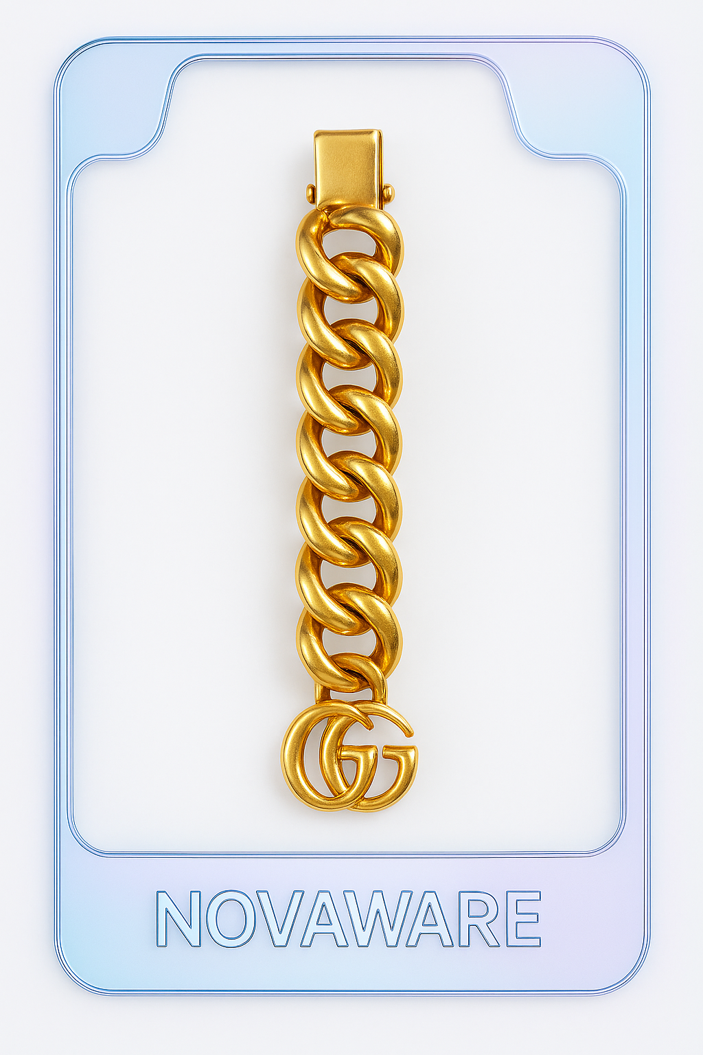 GUCCI Gold-Tone Chain Hair Clip