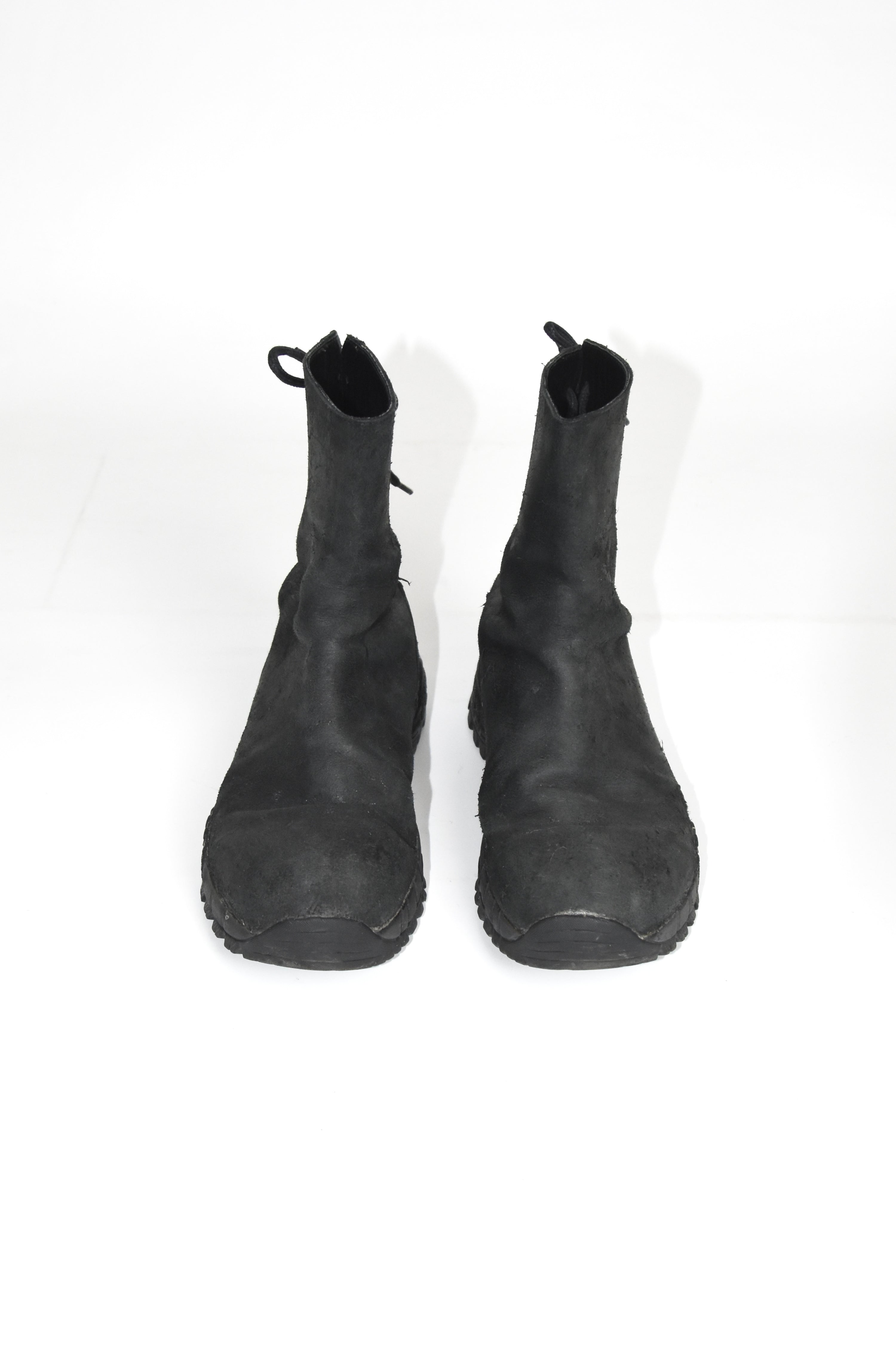 1017 ALYX 9SM Black Hiking Lace-Up Boots – Vibram Sole Tactical Utility Leather Boots