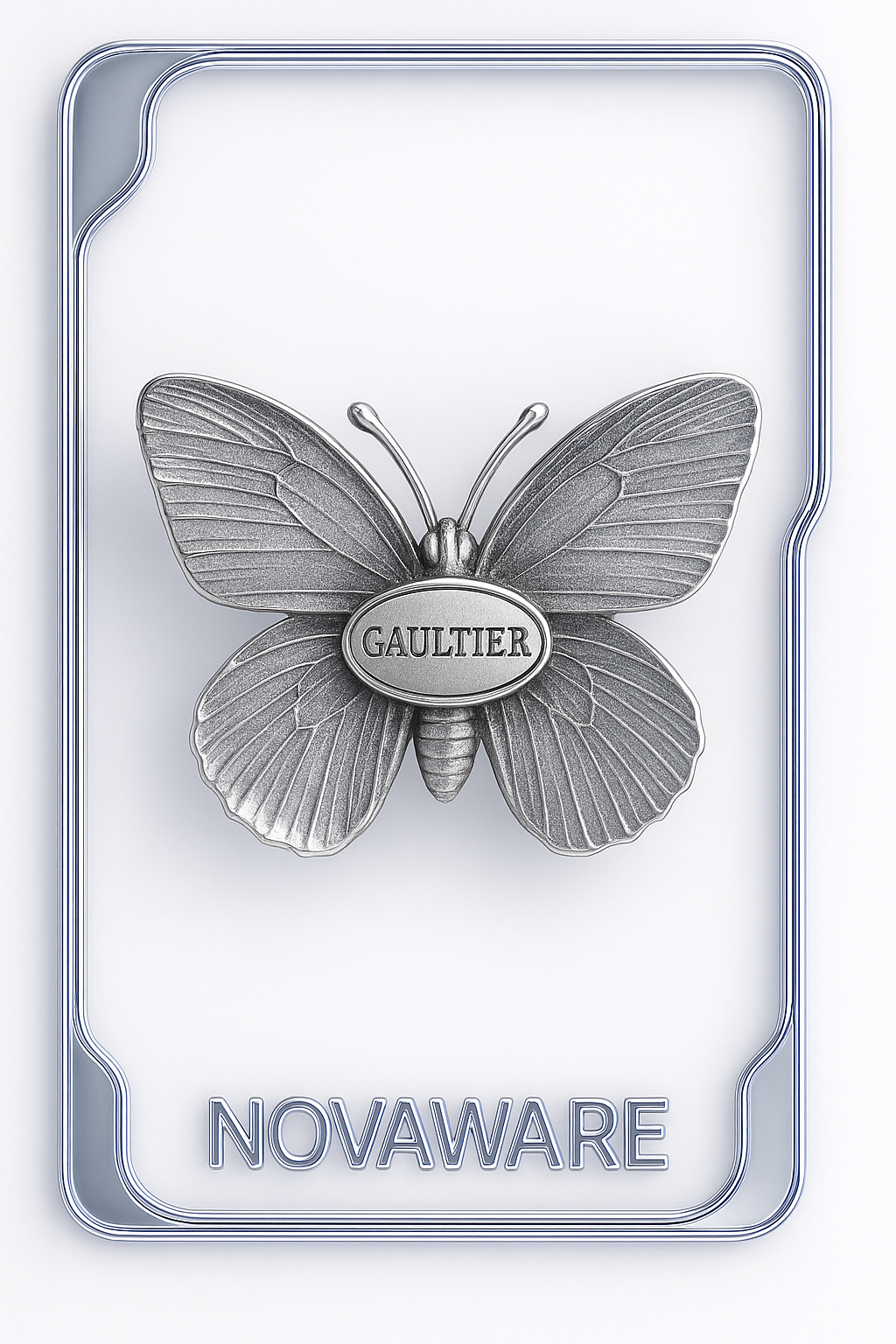 Jean Paul Gaultier Silver Butterfly Clip-On Earrings