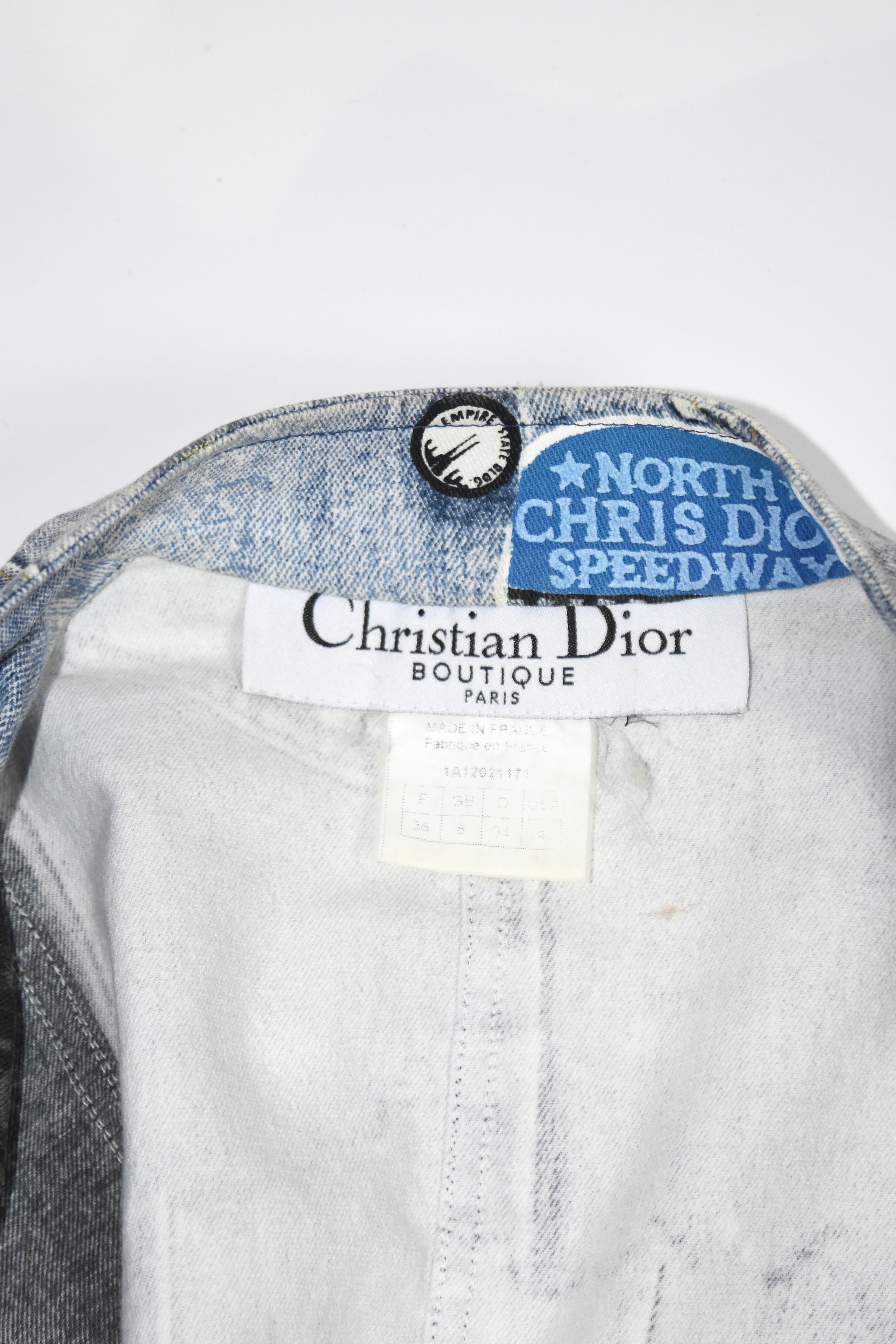 Christian Dior by John Galliano Trompe-l'œil Denim Print Jacket