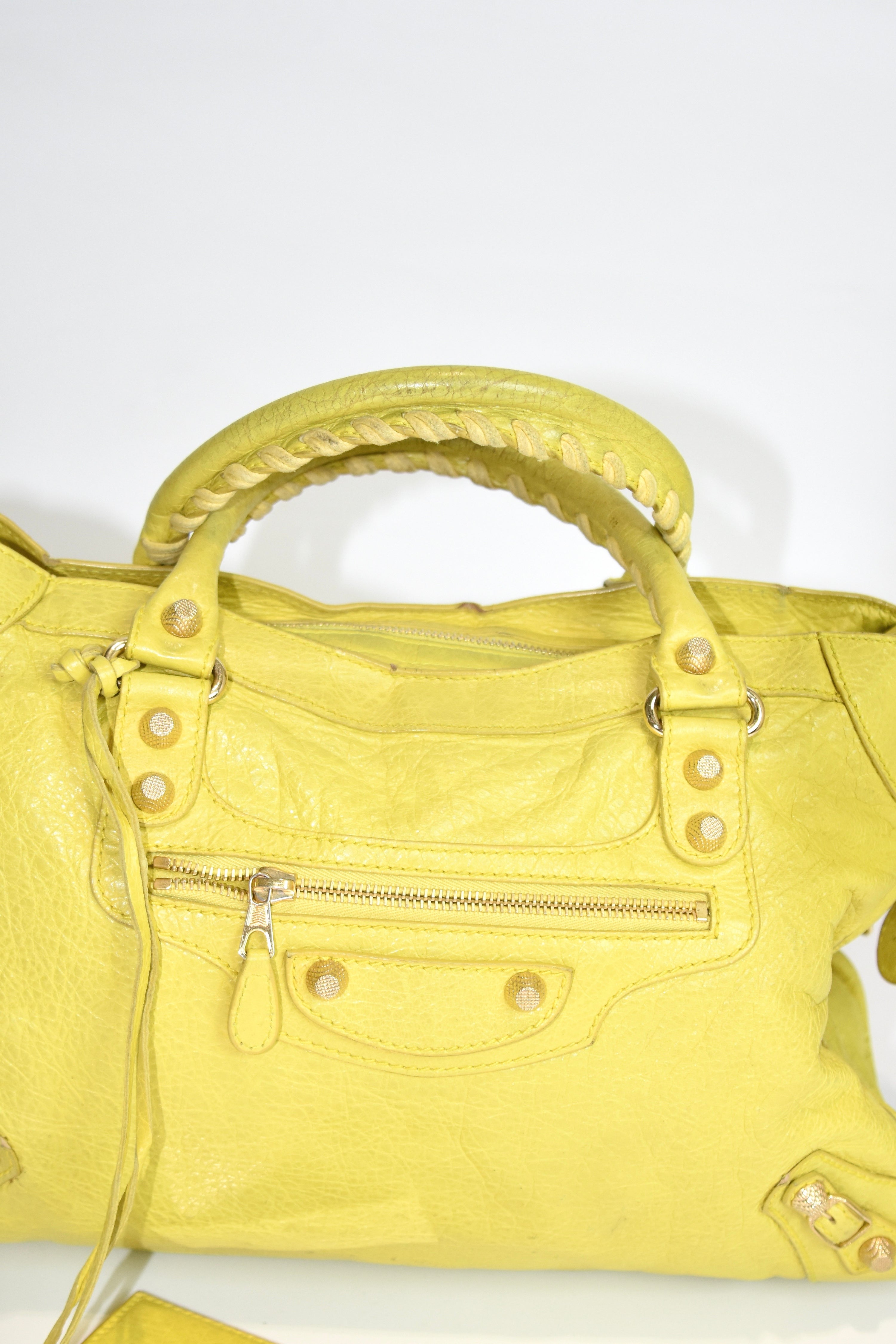 Balenciaga Bright Yellow Medium City Bag