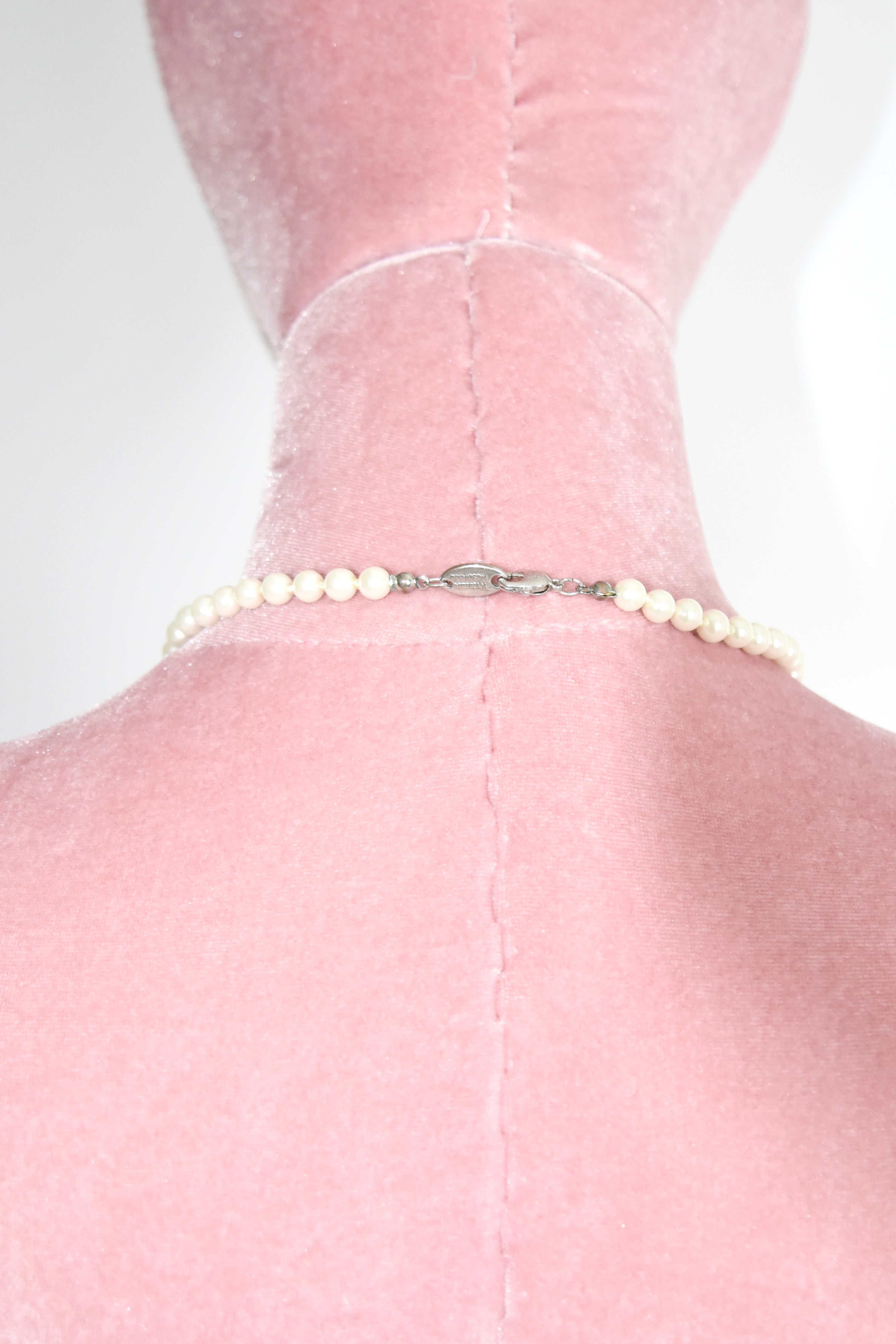 Vivienne Westwood Orb Pearl Necklace with Crystal Embellished Pendant – Classic Vintage Icon Piece