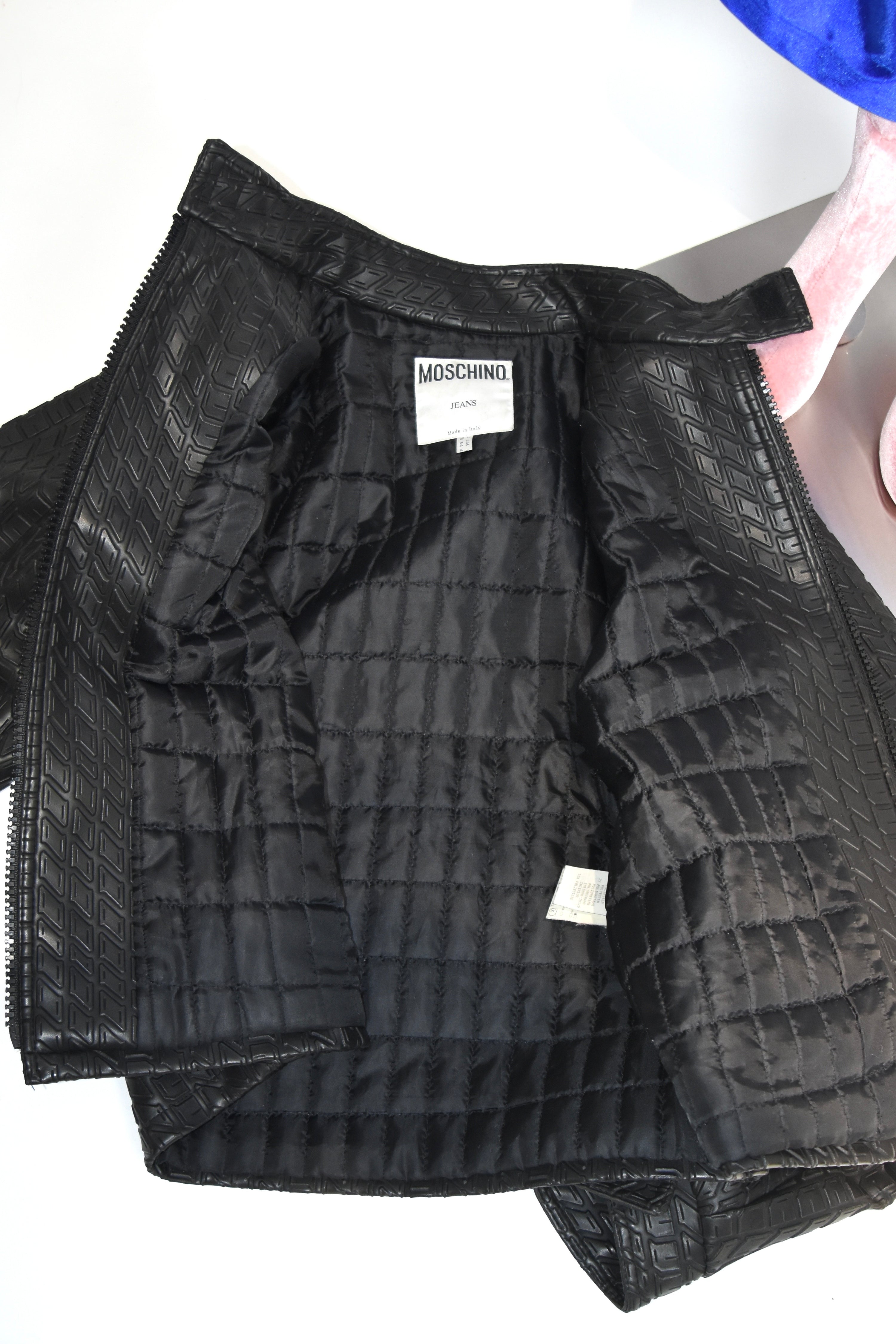 Moschino Vintage Tyre-Tread Quilted Jacket