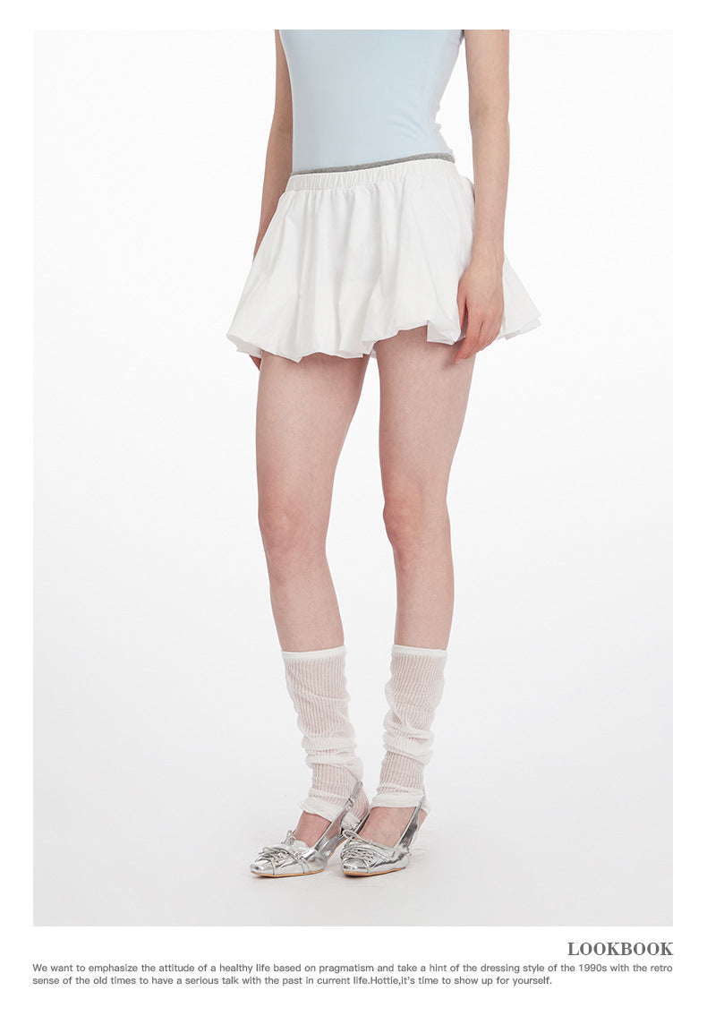 Casual Half Skirt Anti-Exposure Versatile a Short Skirt Women Summer Hot Girl Pleated Skirt