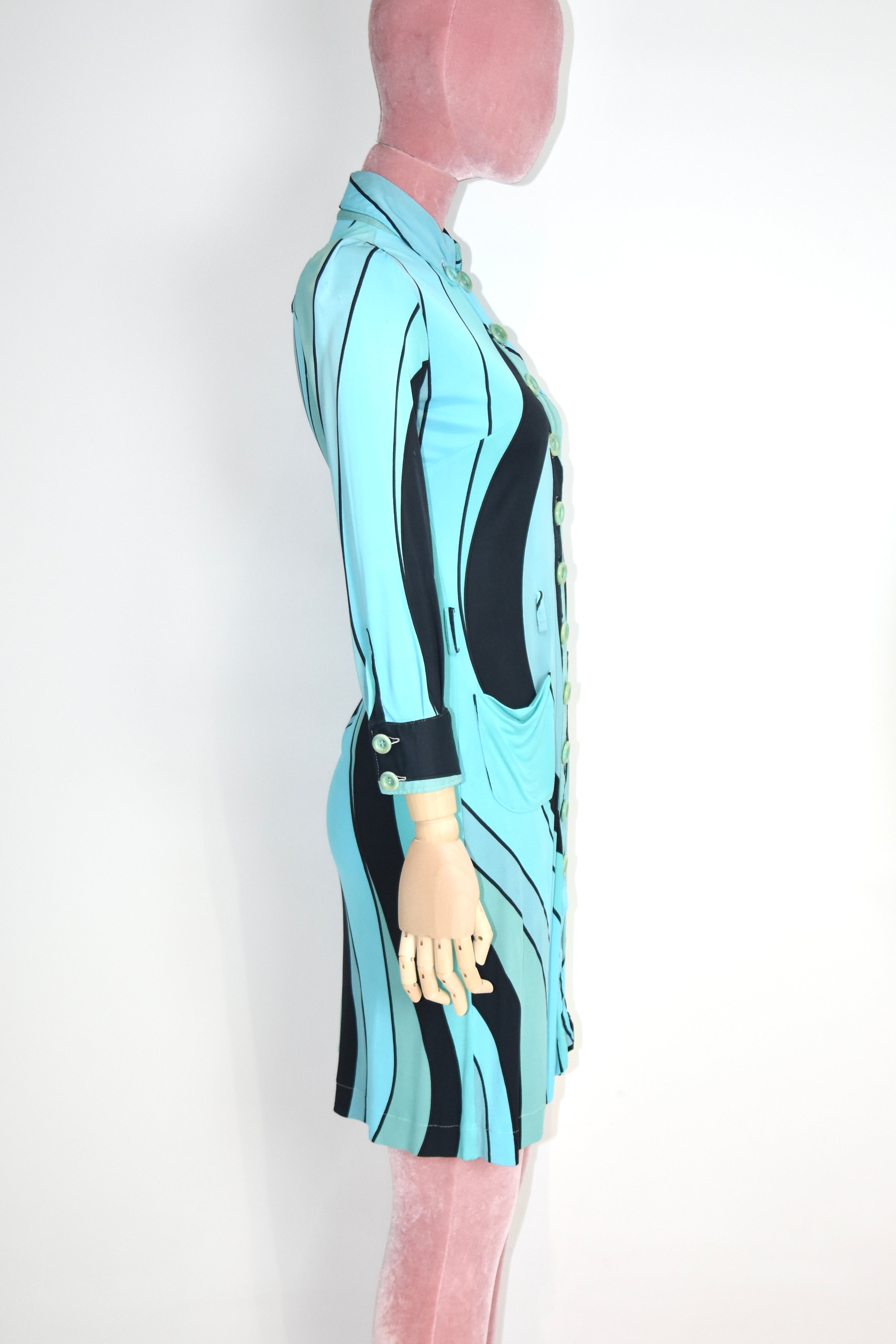 Moschino Cheap and Chic Optical Stripe Dress