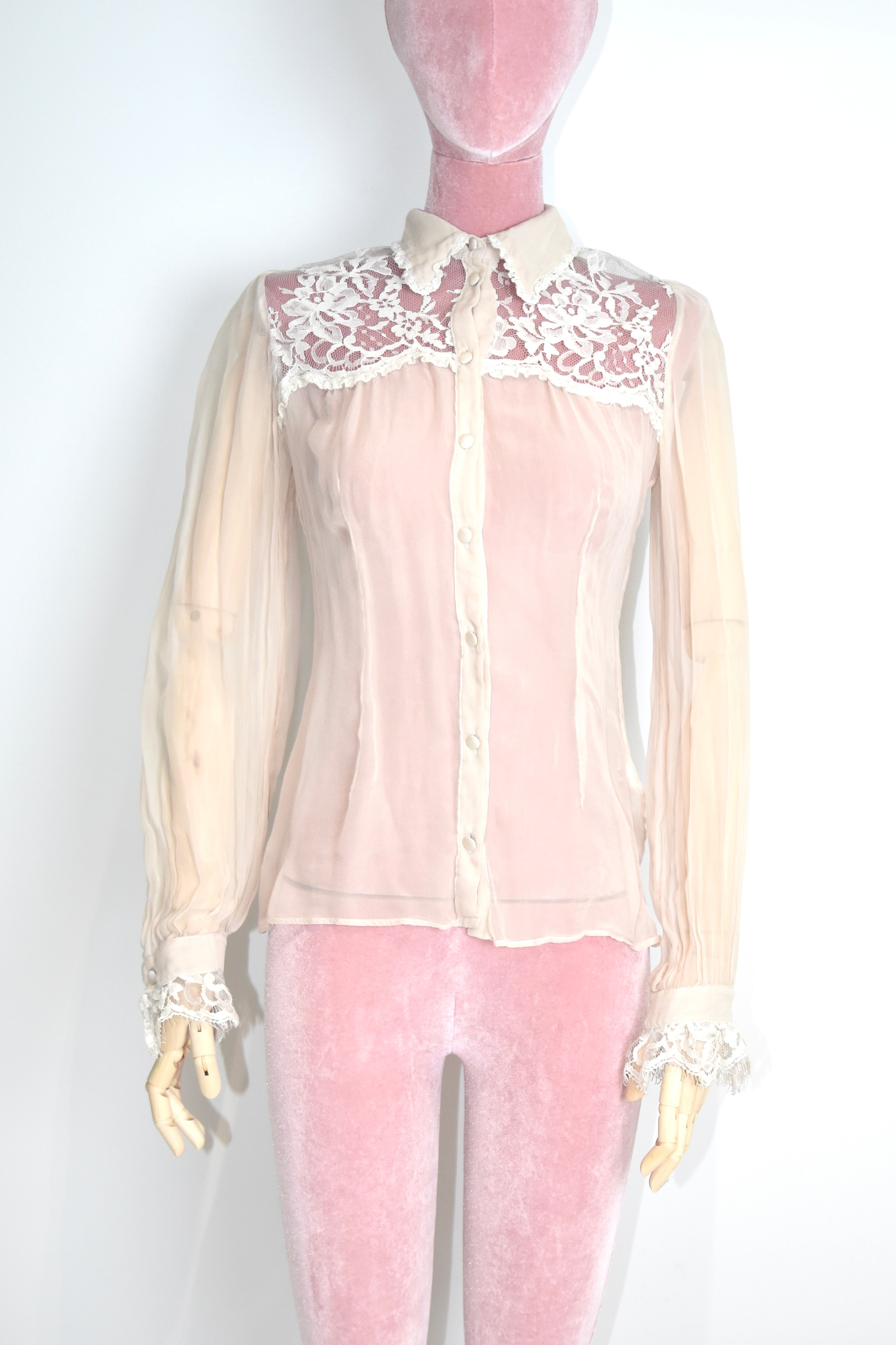 Dolce & Gabbana Lace Sheer Shirt