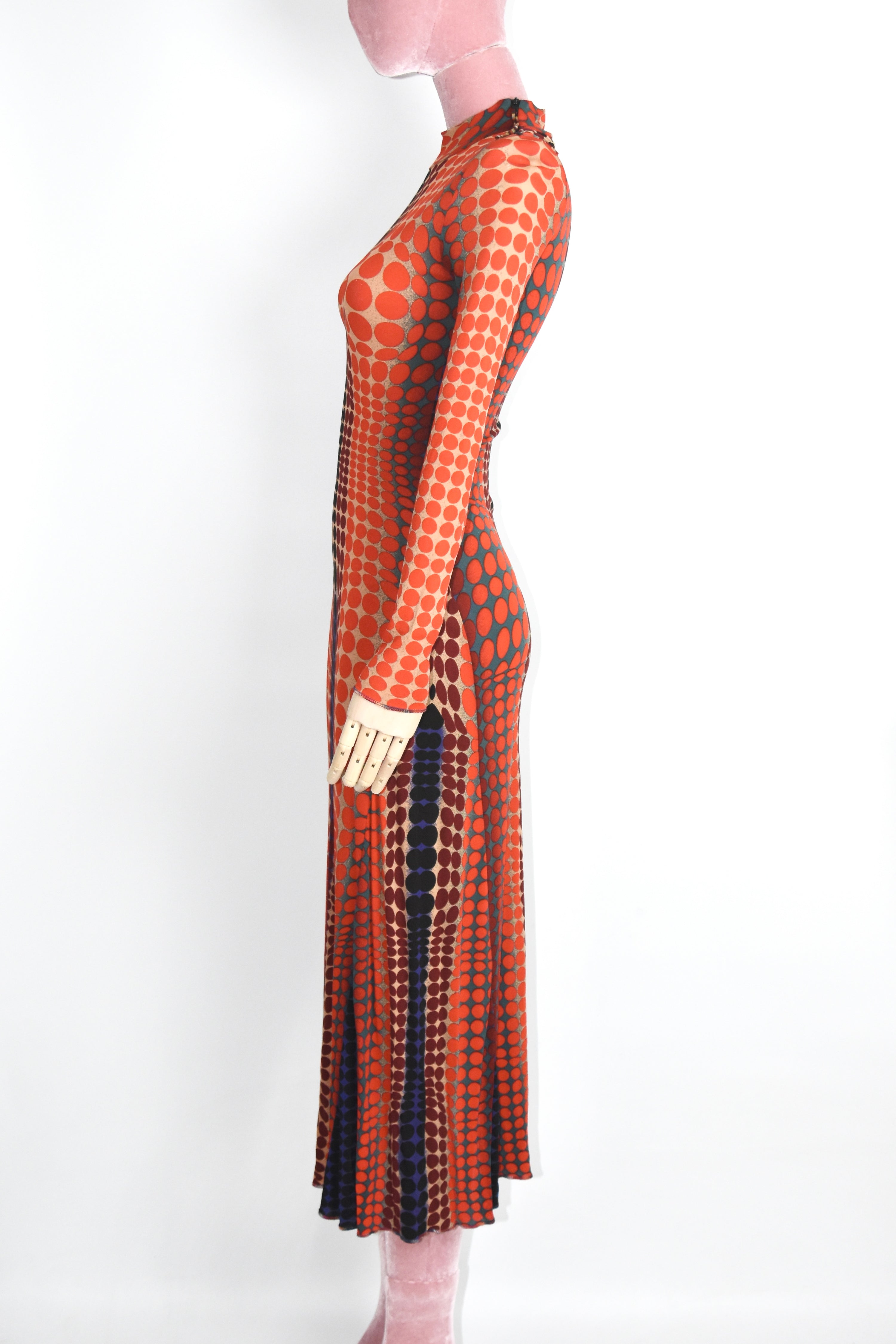 Jean Paul Gaultier S/S 1996 “Cyberdots” Optical Mesh Gown