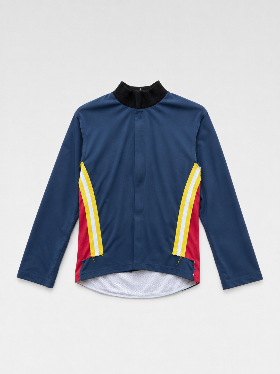 Comme des Garçons SHIRT Deconstructed Track Jacket Red Blue Layered Jersey Hybrid Size M Rare