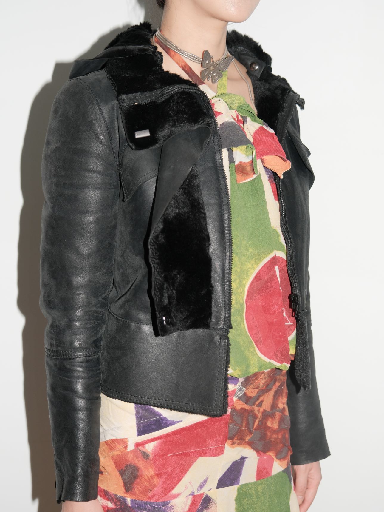 Gucci by Tom Ford Hooded Shearling Leather Jacket