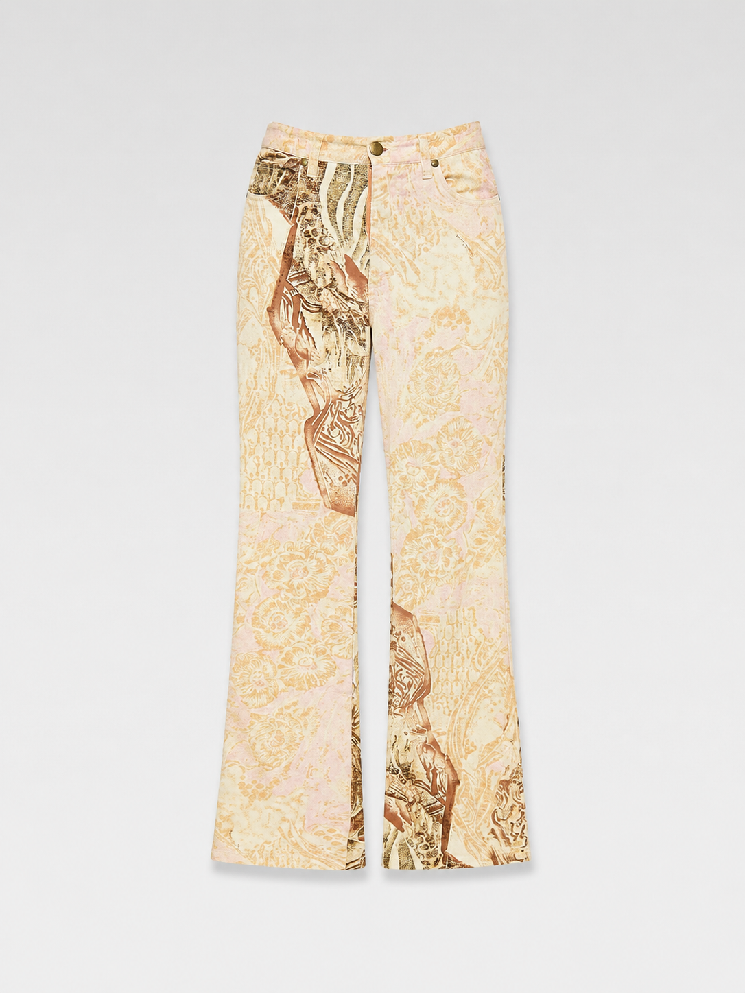 Roberto Cavalli All-Over Baroque Animal Print Pants