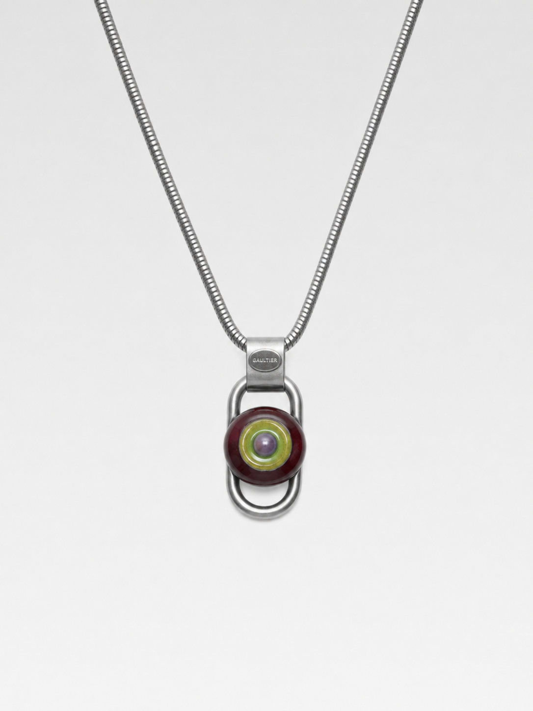 Jean Paul Gaultier 90s Vintage Tribal Fob Metal Necklace